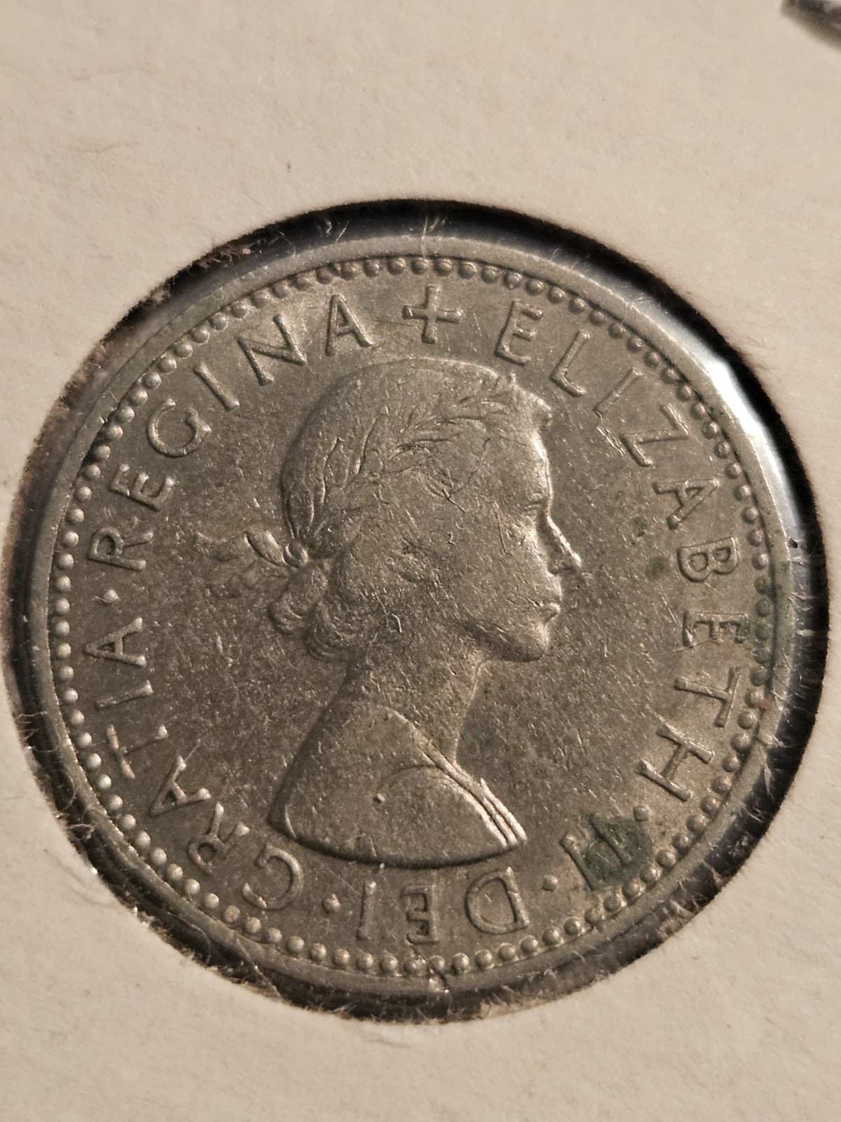 MIX LOT 7 United Kingdom Coins (Penny Pence Shillings) 1961+1965+1969+1971 - Thumbnail 8