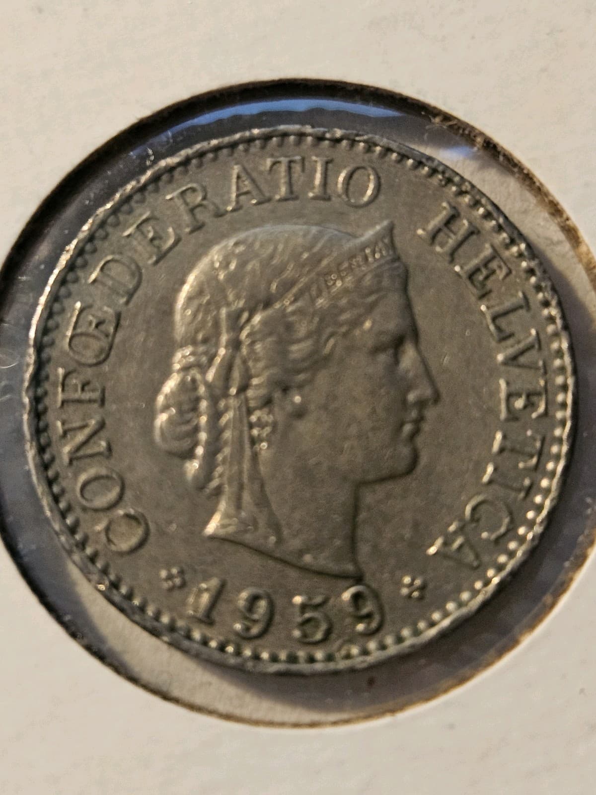 1959-B Switzerland 10 Rappen Coin - Thumbnail 3
