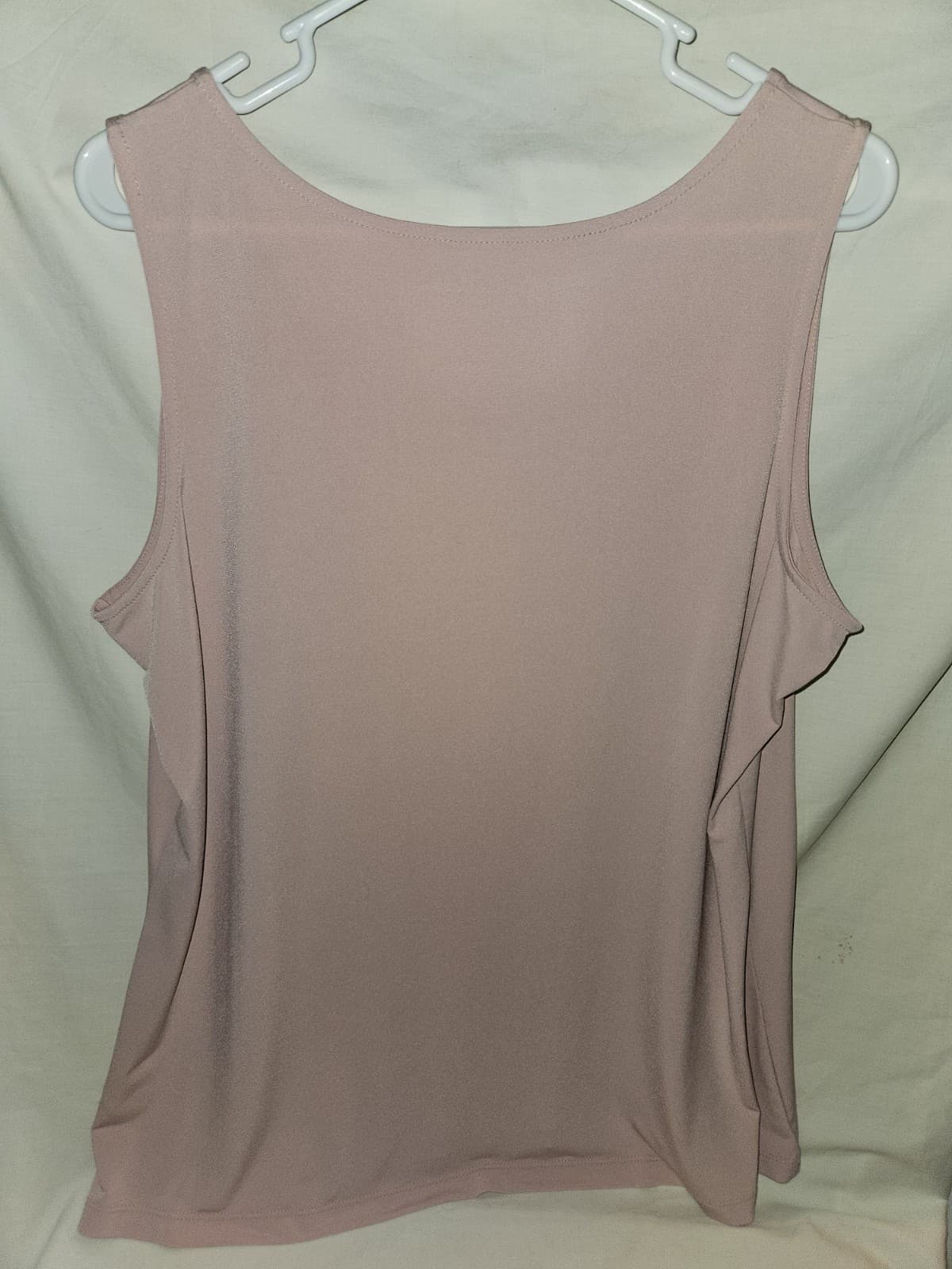 EUC Susan Graver Modern Essential XL Soft PINK Tank Top Liner Blouse Liquid Knit - Thumbnail 2
