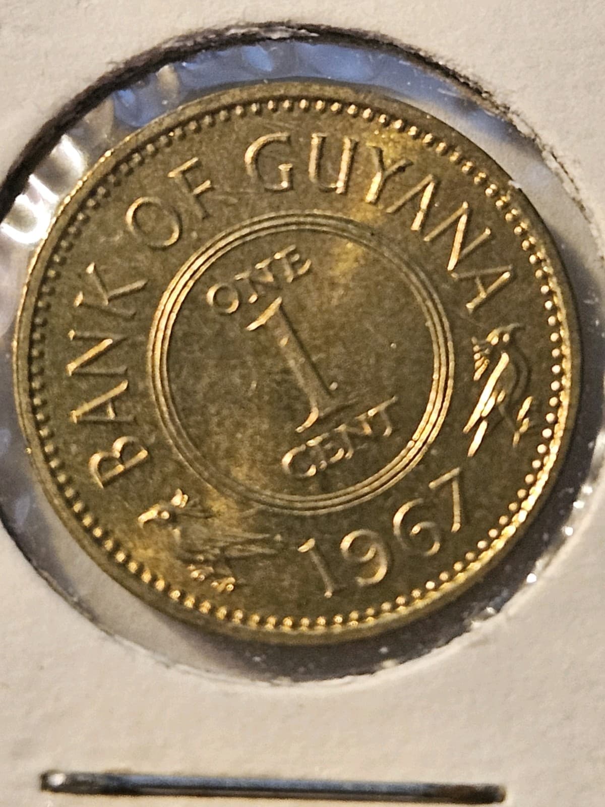 1967 GUYANA 1 Cent Coin - Thumbnail 2