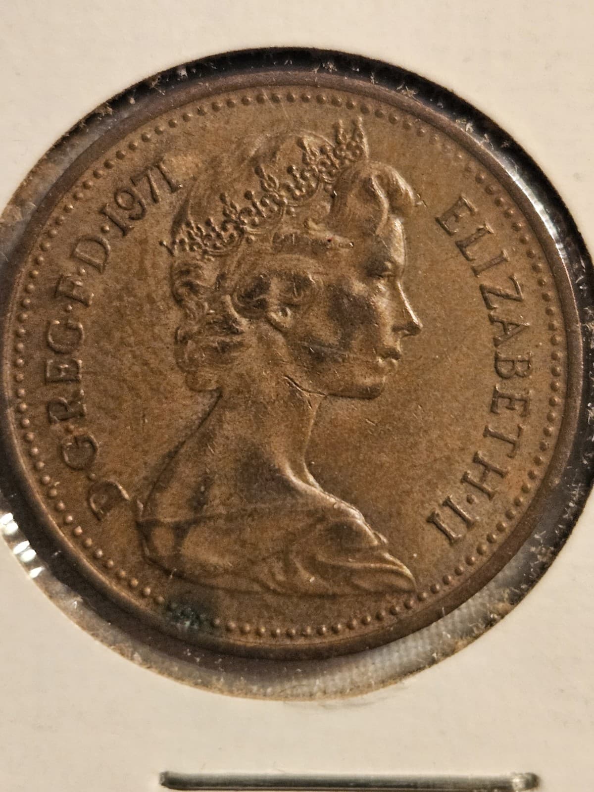 MIX LOT 7 United Kingdom Coins (Penny Pence Shillings) 1961+1965+1969+1971 - Thumbnail 6