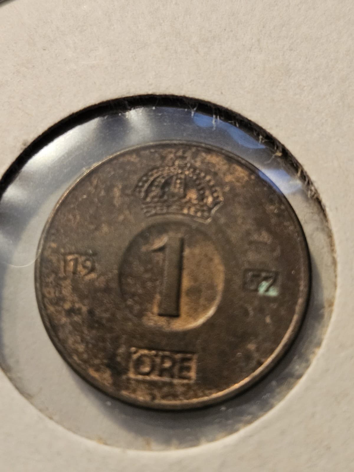 1957 Sweden 1 Ore Coin - Thumbnail 2
