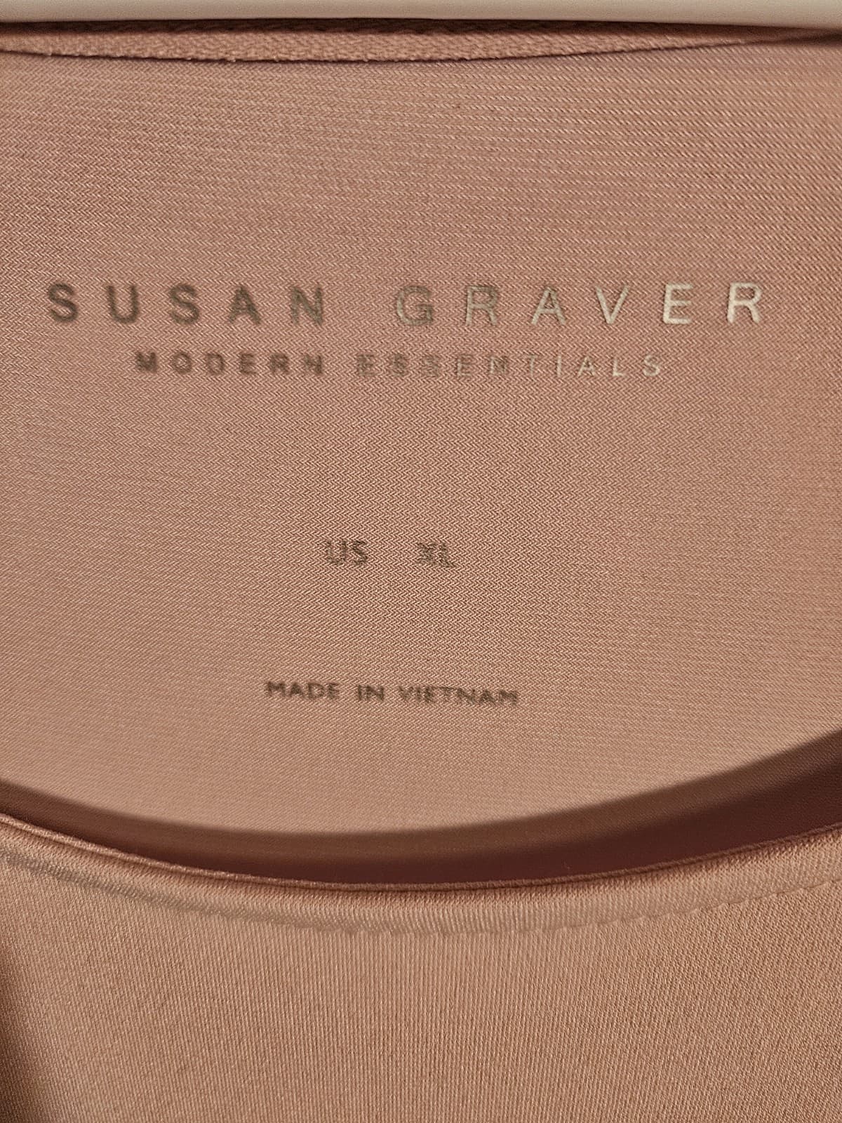 EUC Susan Graver Modern Essential XL Soft PINK Tank Top Liner Blouse Liquid Knit - Thumbnail 3