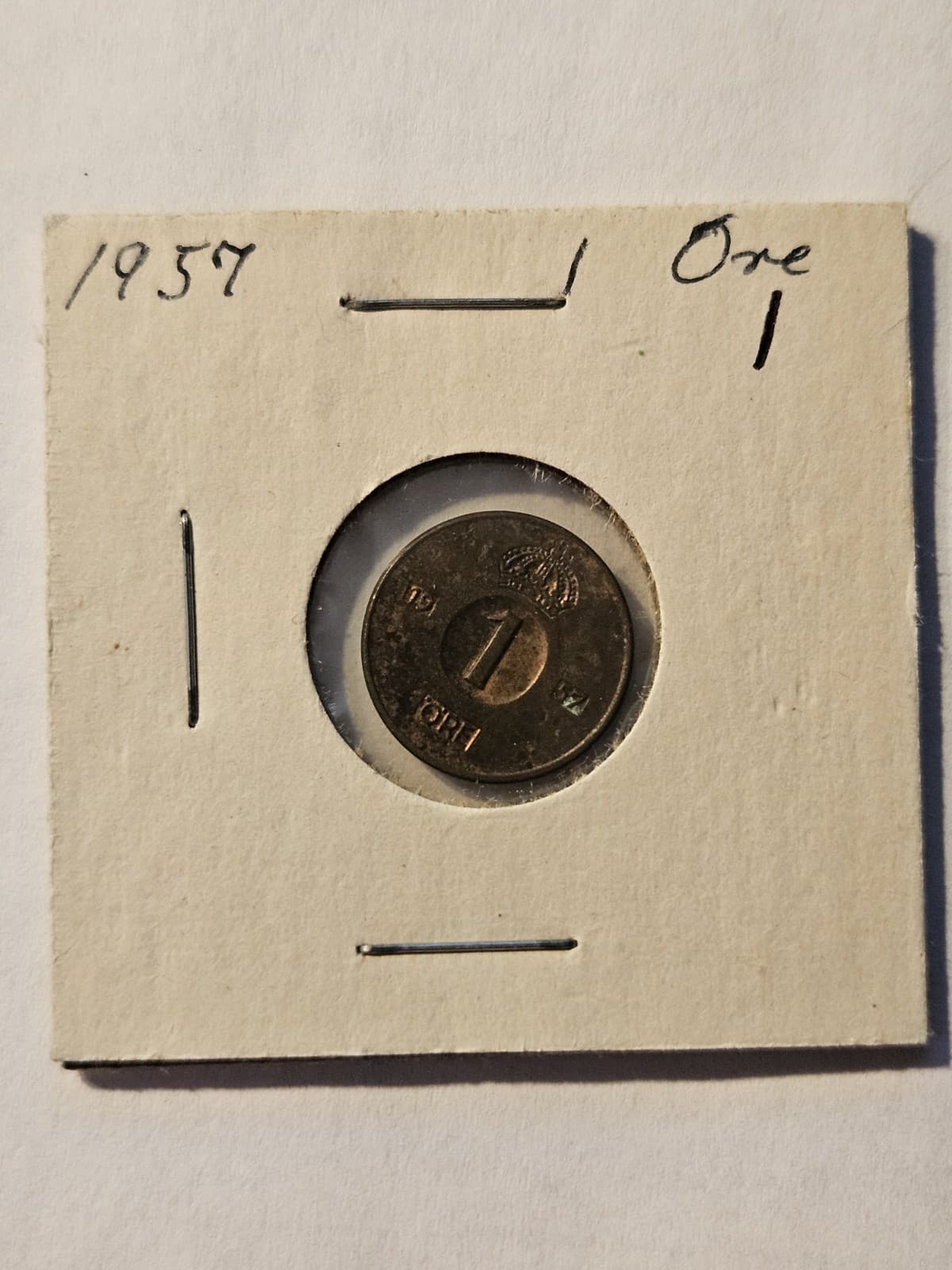 1957 Sweden 1 Ore Coin