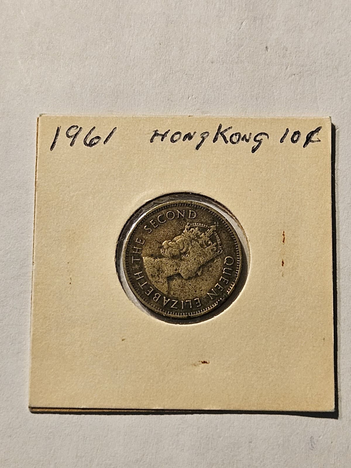 1961 Hong Kong 10 Ten Cents Coin