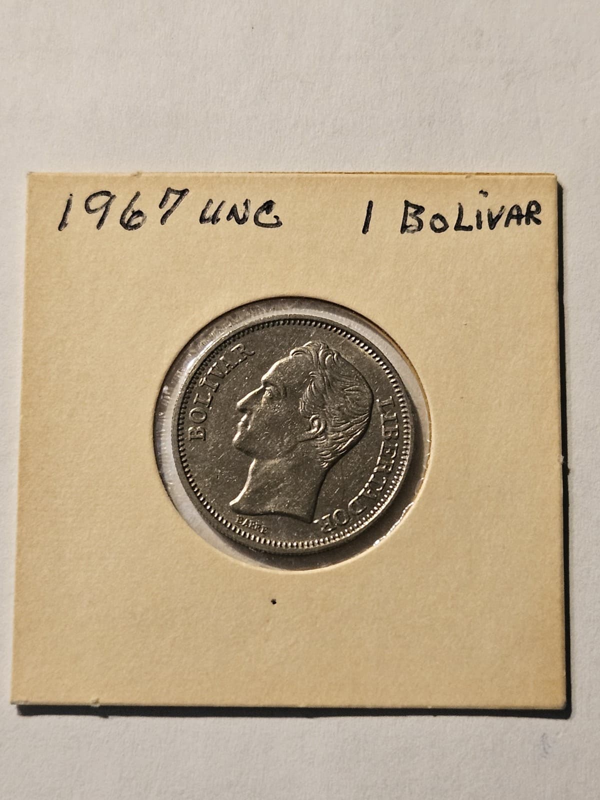 1967 Venezuela 1 Bolivar UNC