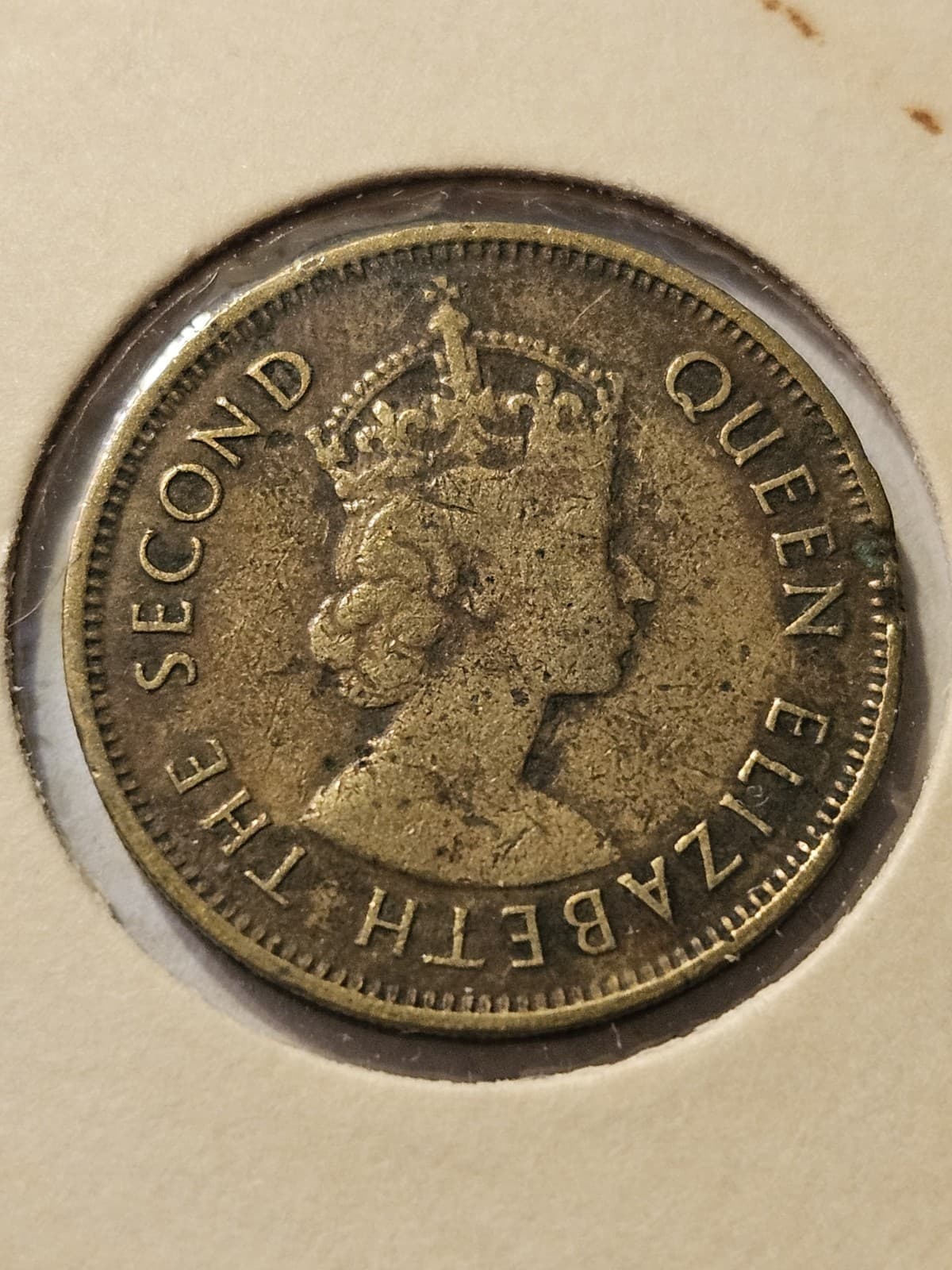 1961 Hong Kong 10 Ten Cents Coin - Thumbnail 2