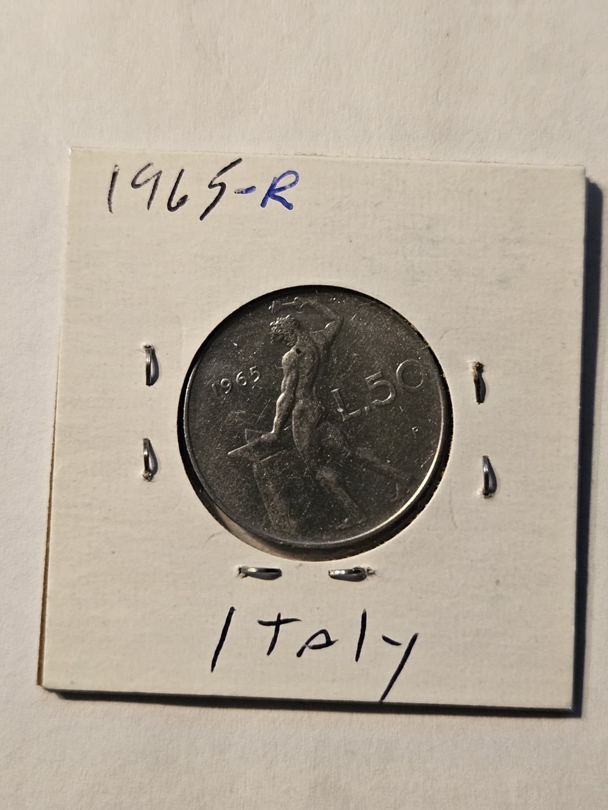 1965-R Italy Italian 50 Lire Coin