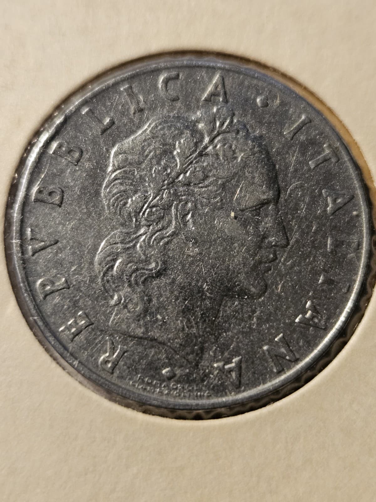 1955-R Italy Italian 50 Lire Coin - Thumbnail 2