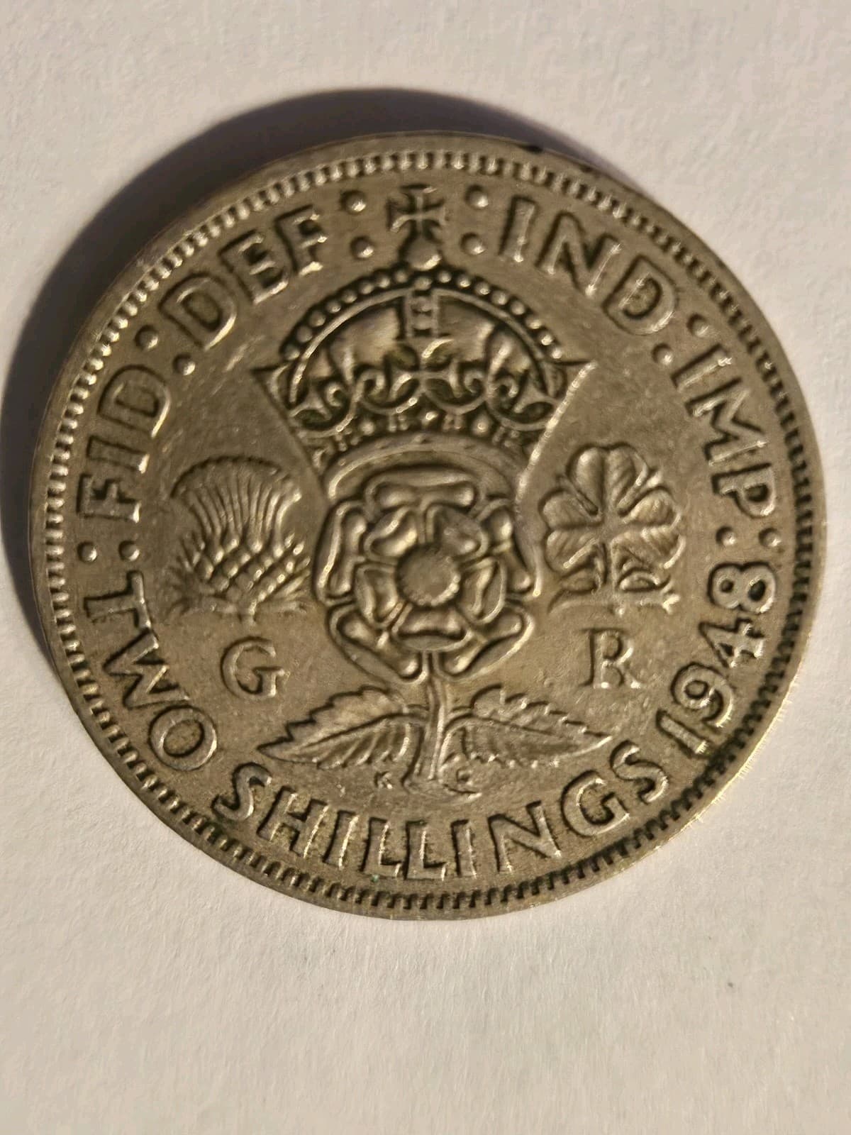 1948 United Kingdom 2 Shillings Coin - Thumbnail 3