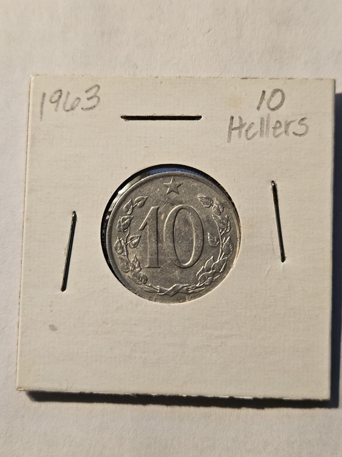 1963 Czechoslovakia 10 Hellers Coin