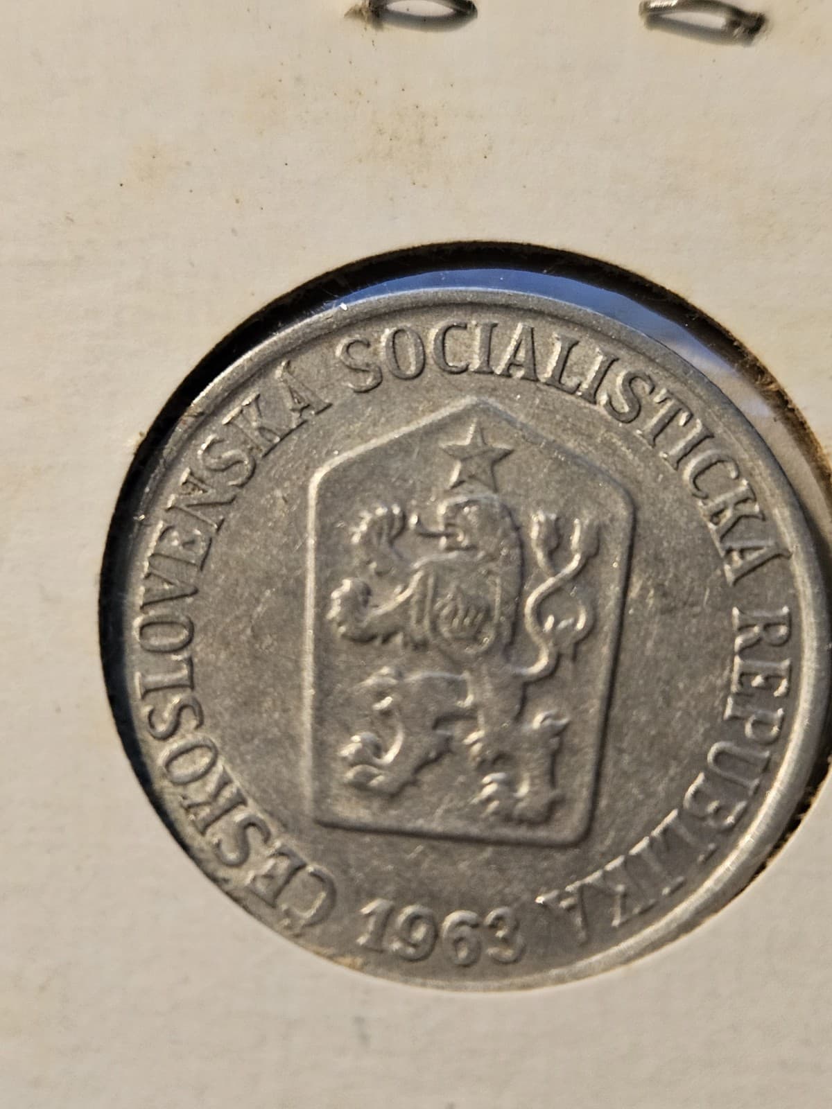 1963 Czechoslovakia 10 Hellers Coin - Thumbnail 3