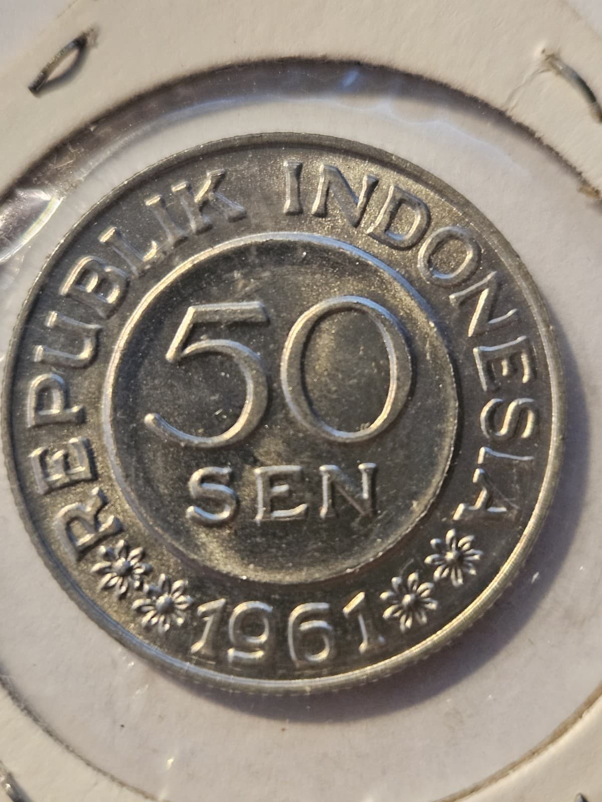 1961 Indonesia 50 Sen Coin - Thumbnail 3