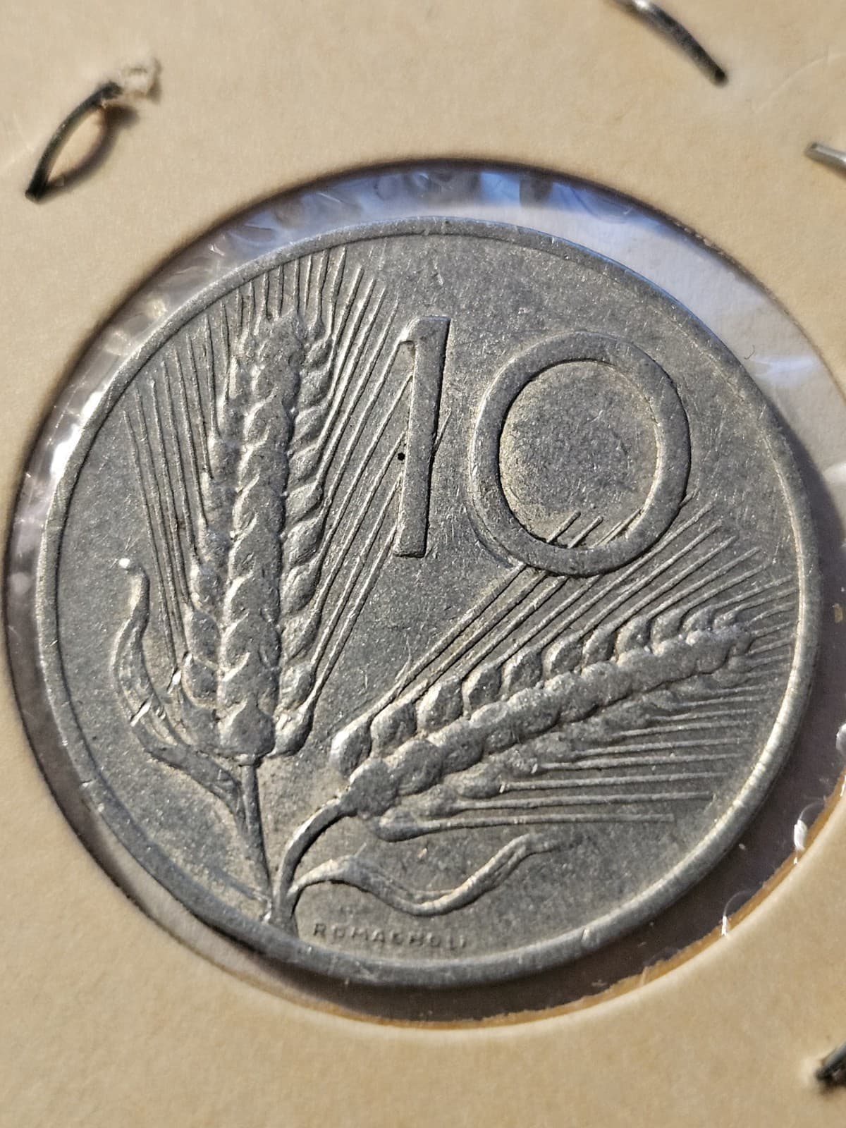 1954-R Italy Italian 10 Lire Coin - Thumbnail 3