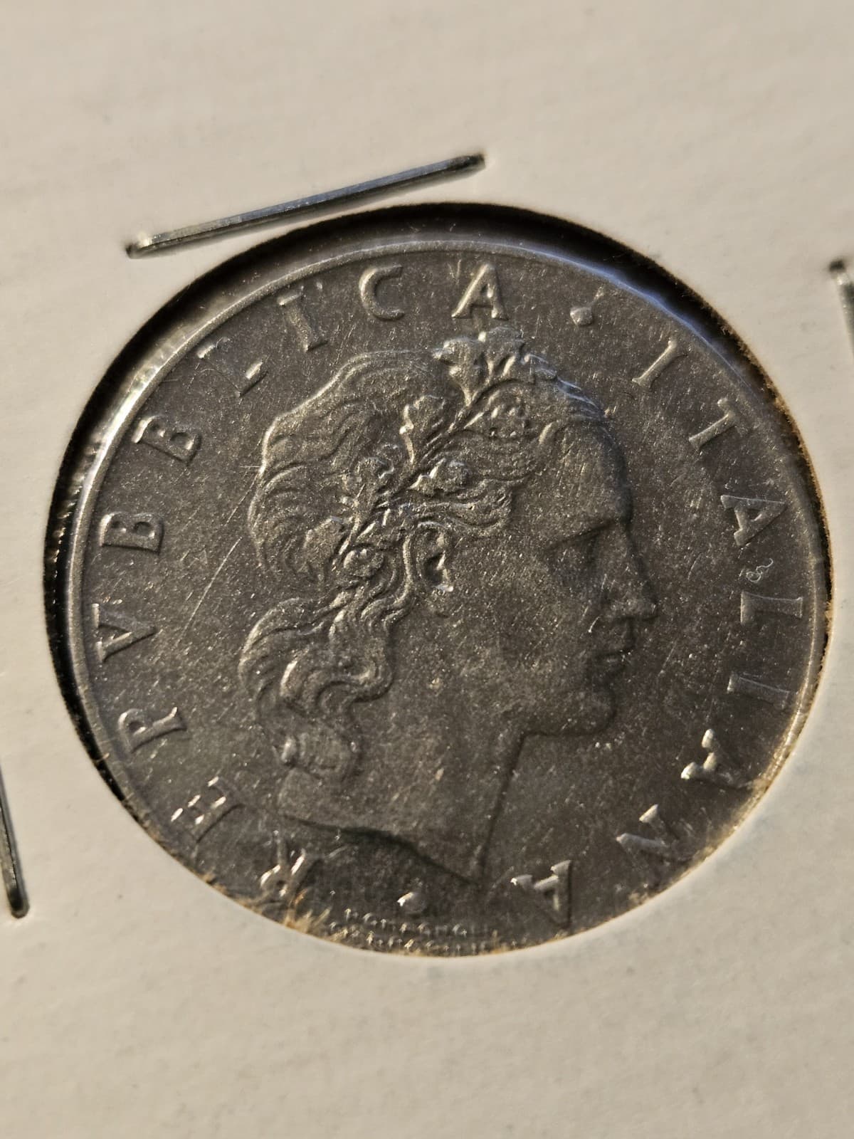 1965-R Italy Italian 50 Lire Coin - Thumbnail 3