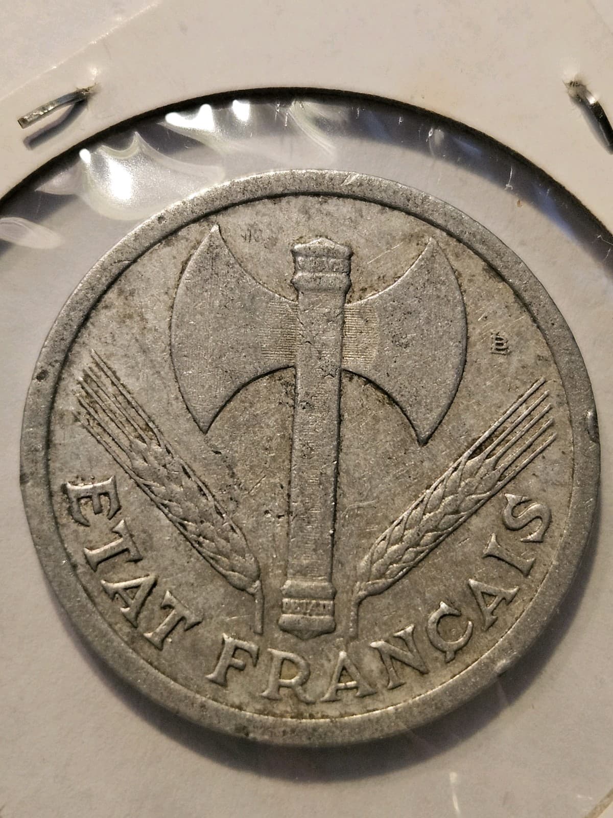 1943 France 2 Franc Coin - Thumbnail 3