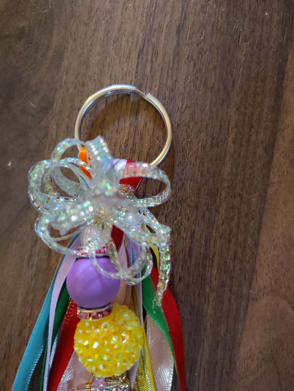 Enchanting Artisan Handmade Ribbon Tassel For Bags/Keychain/Car With Charm - Thumbnail 2