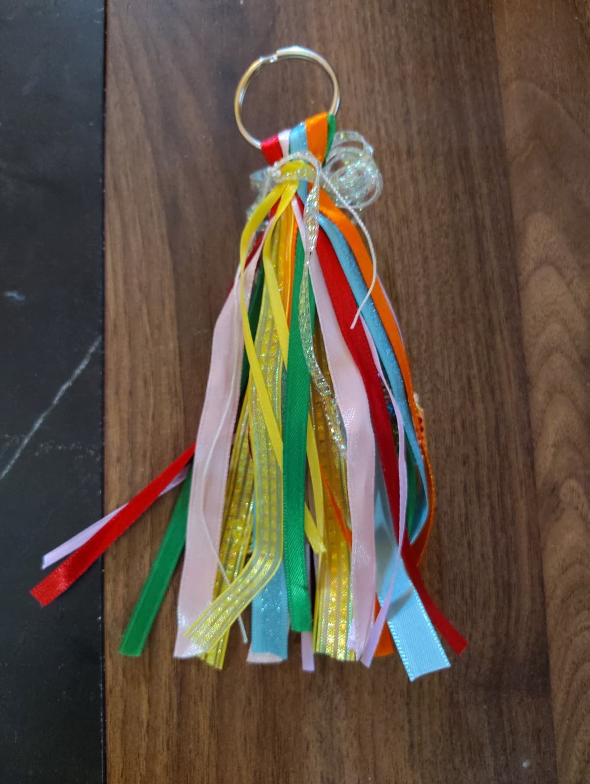 Enchanting Artisan Handmade Ribbon Tassel For Bags/Keychain/Car With Charm - Thumbnail 5