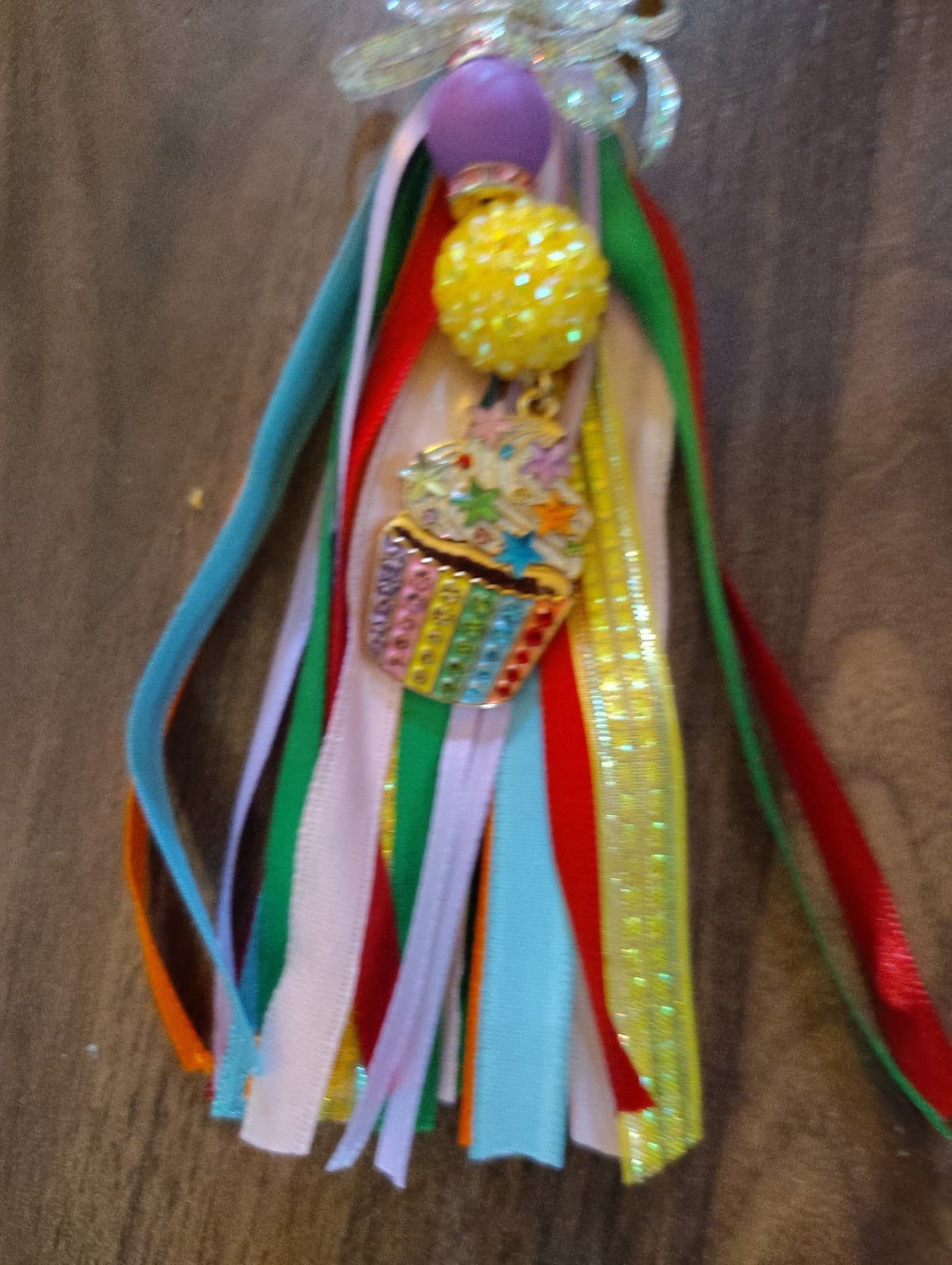 Enchanting Artisan Handmade Ribbon Tassel For Bags/Keychain/Car With Charm - Thumbnail 4