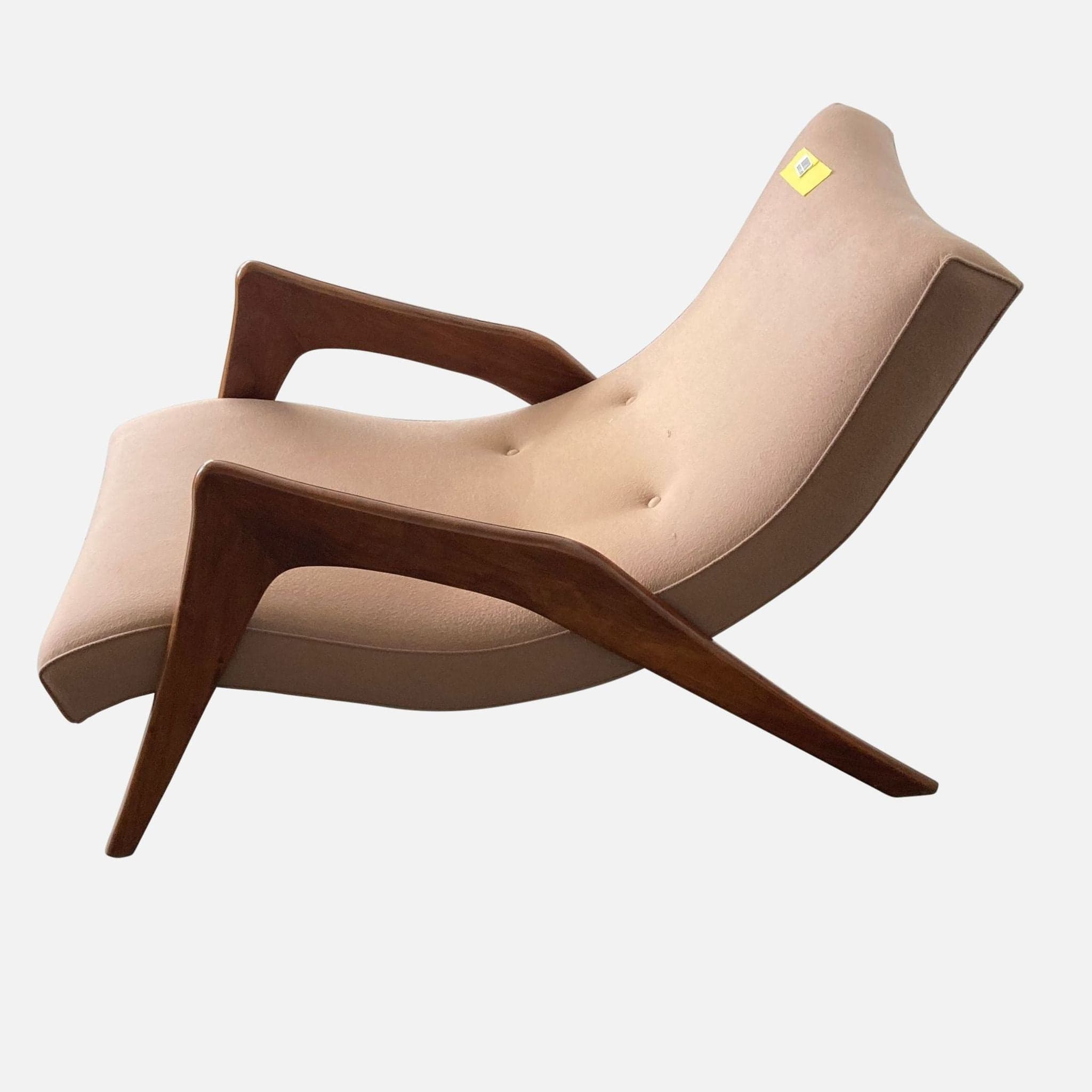 Adrian Pearsall Mid Century Crescent Lounge Chair and Ottoman - Thumbnail 3
