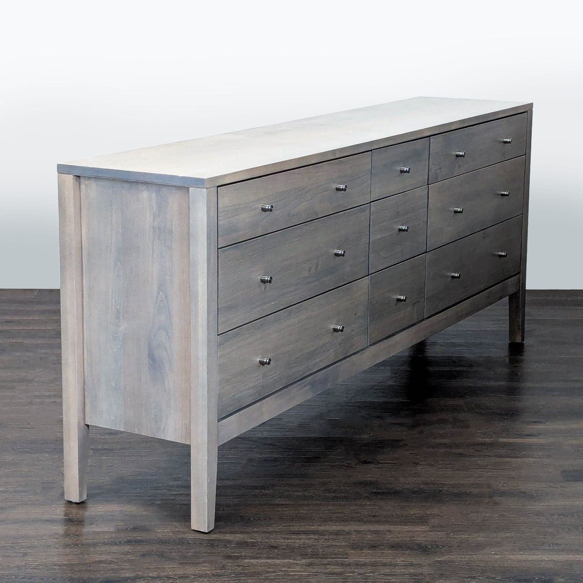 Room and Board Calvin 9-Drawer Dresser in Light Gray Wood Finish - Thumbnail 3