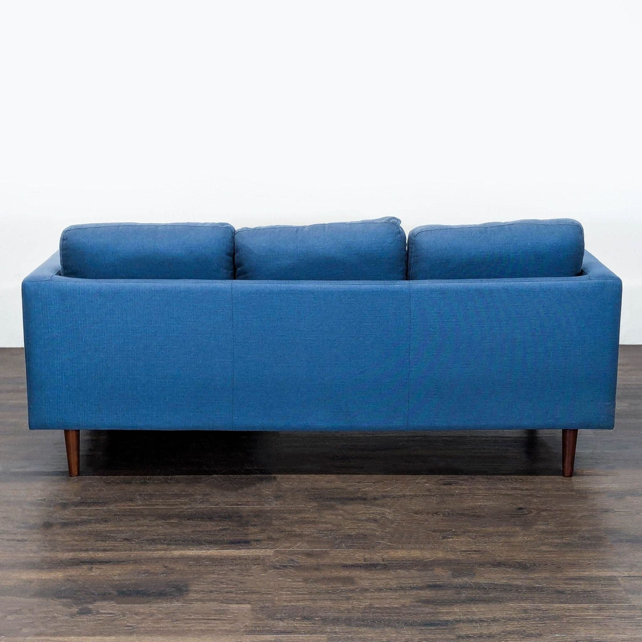 Rivet Revolve Blue Sectional Sofa with Right Chaise - Modern Design - Thumbnail 4