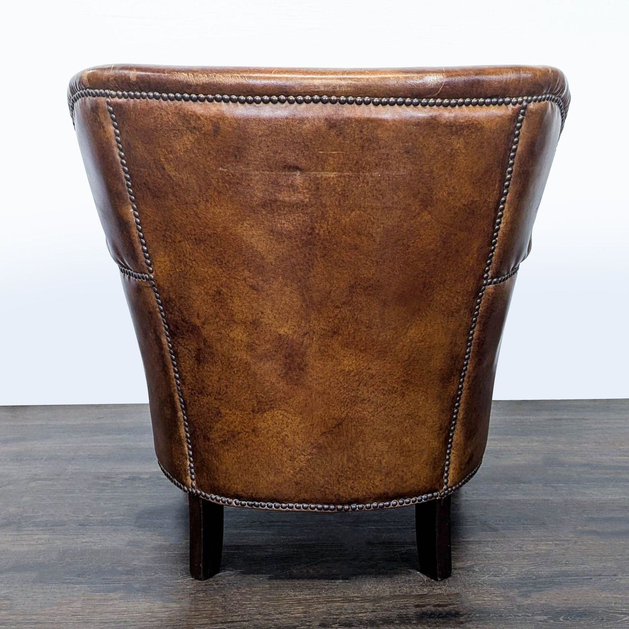 Restoration Hardware Professor Leather Lounge Chair - Thumbnail 5