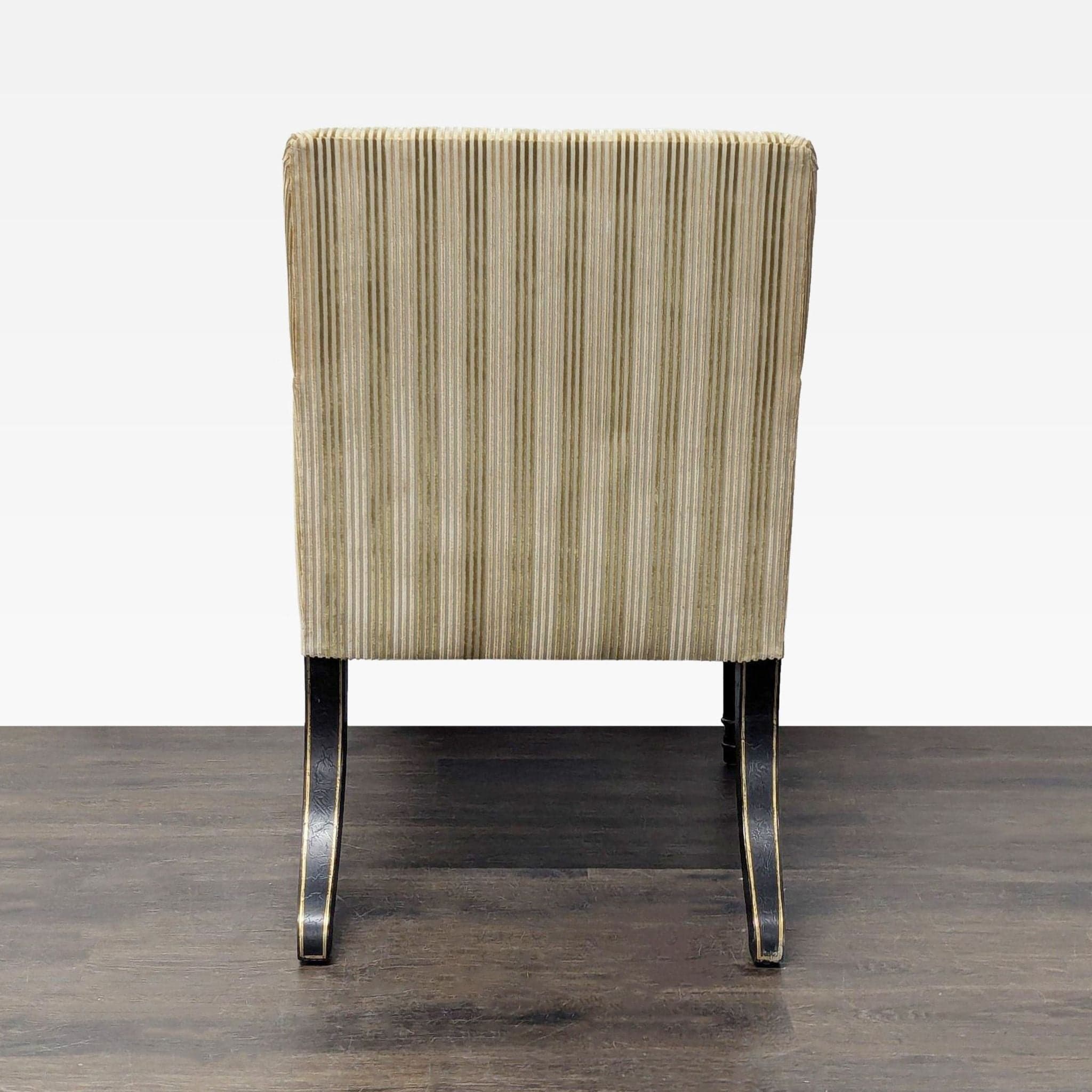 Dessin Fournir Striped Upholstered High-Back Armchair - Thumbnail 3