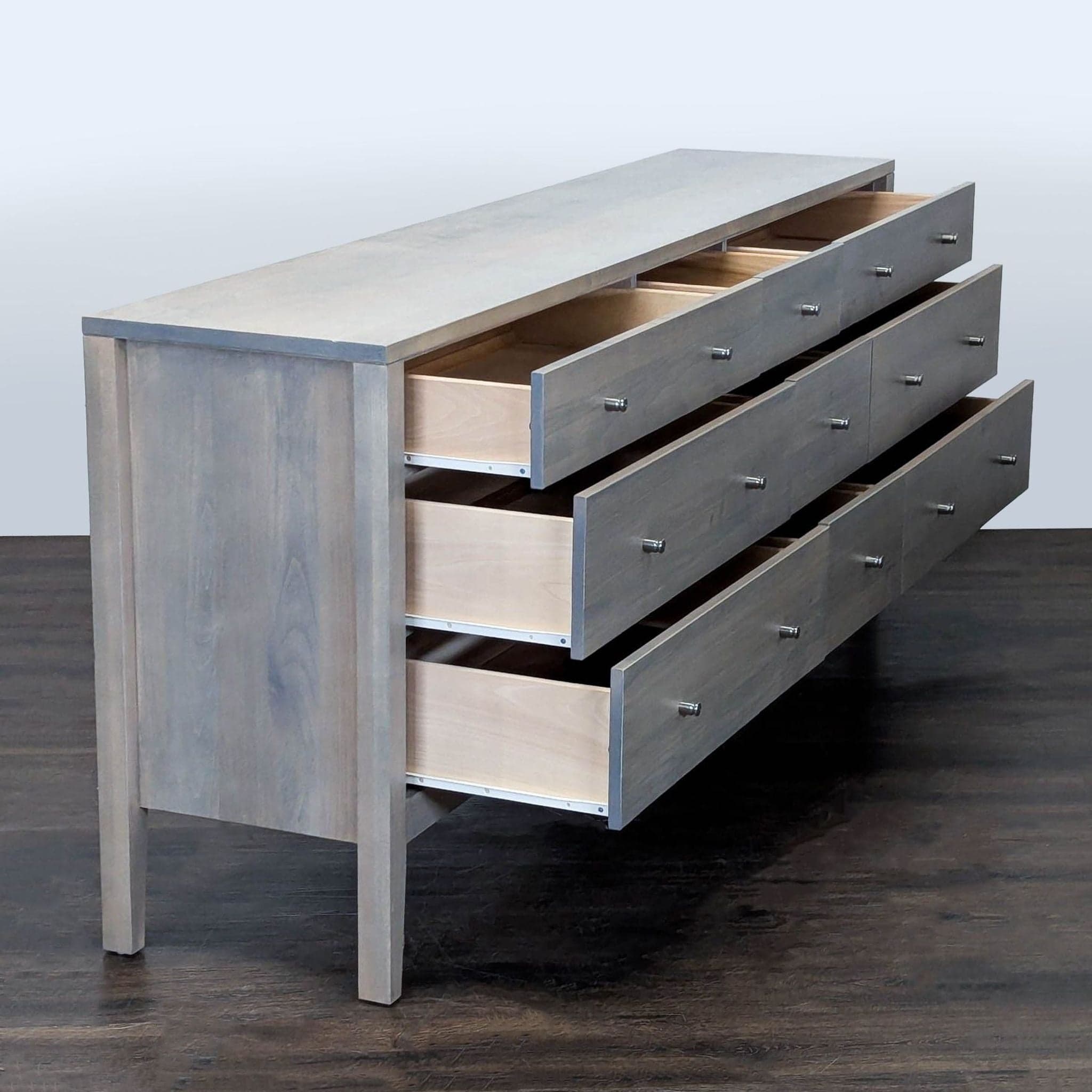 Room and Board Calvin 9-Drawer Dresser in Light Gray Wood Finish - Thumbnail 2