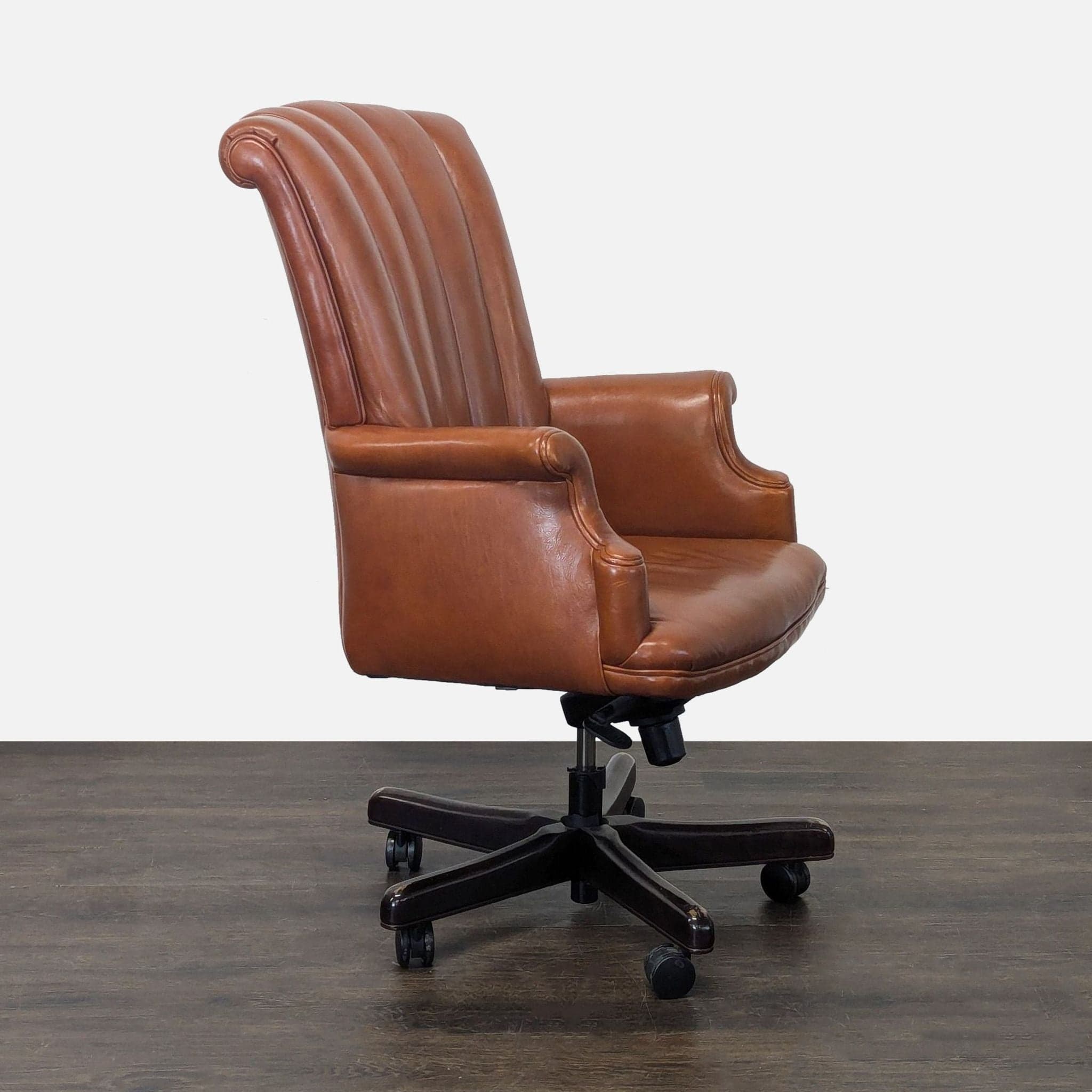 Hancock & Moore Bradford Leather Channel Back Swivel-Tilt Executive Chair - Thumbnail 2