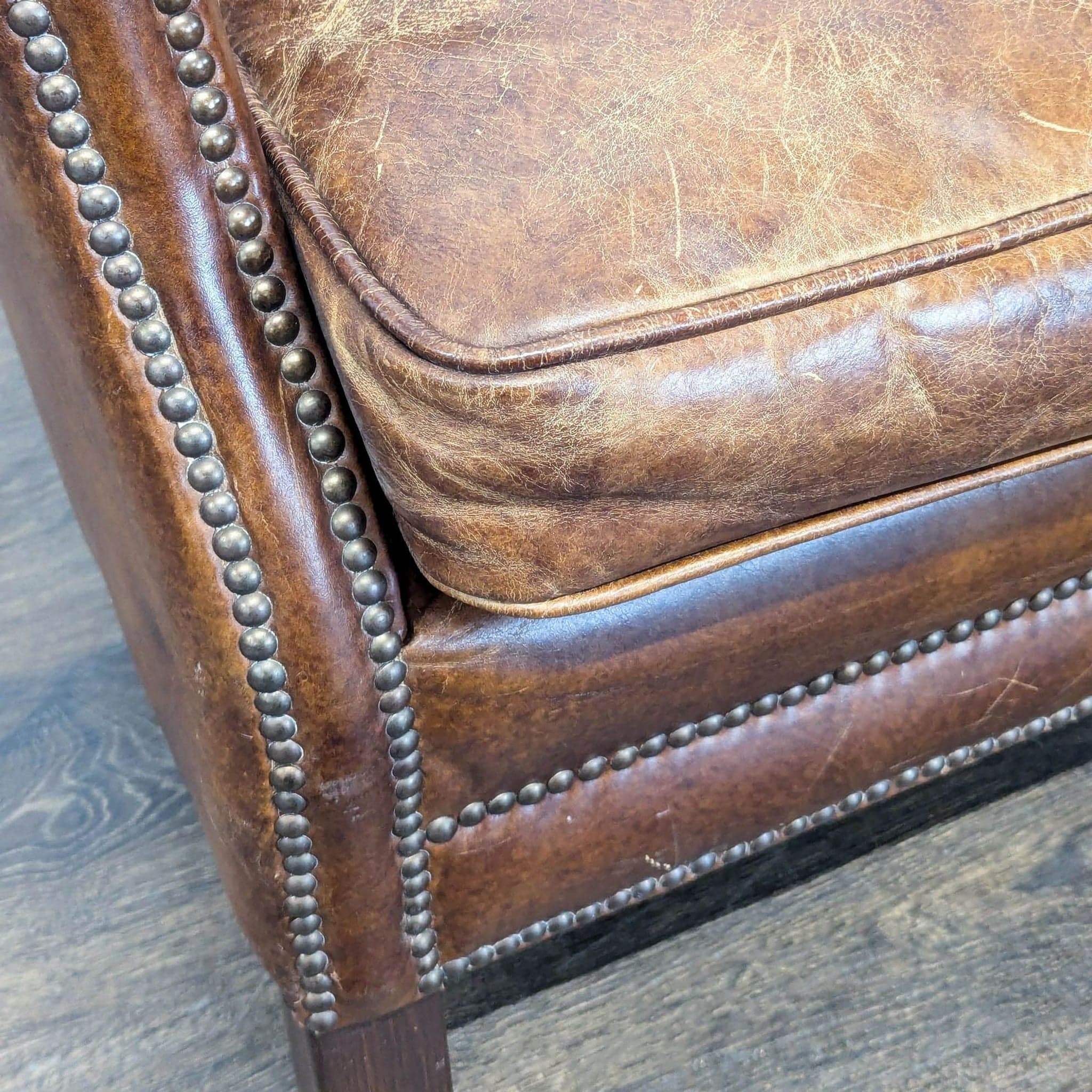 Restoration Hardware Professor Leather Lounge Chair - Thumbnail 9