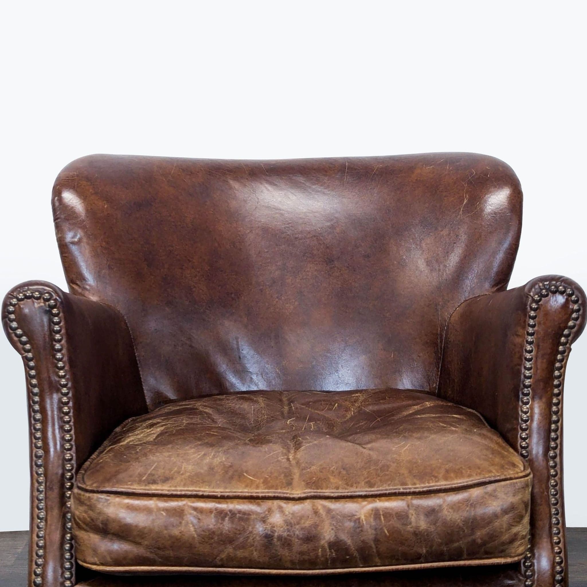 Restoration Hardware Professor Leather Lounge Chair - Thumbnail 10