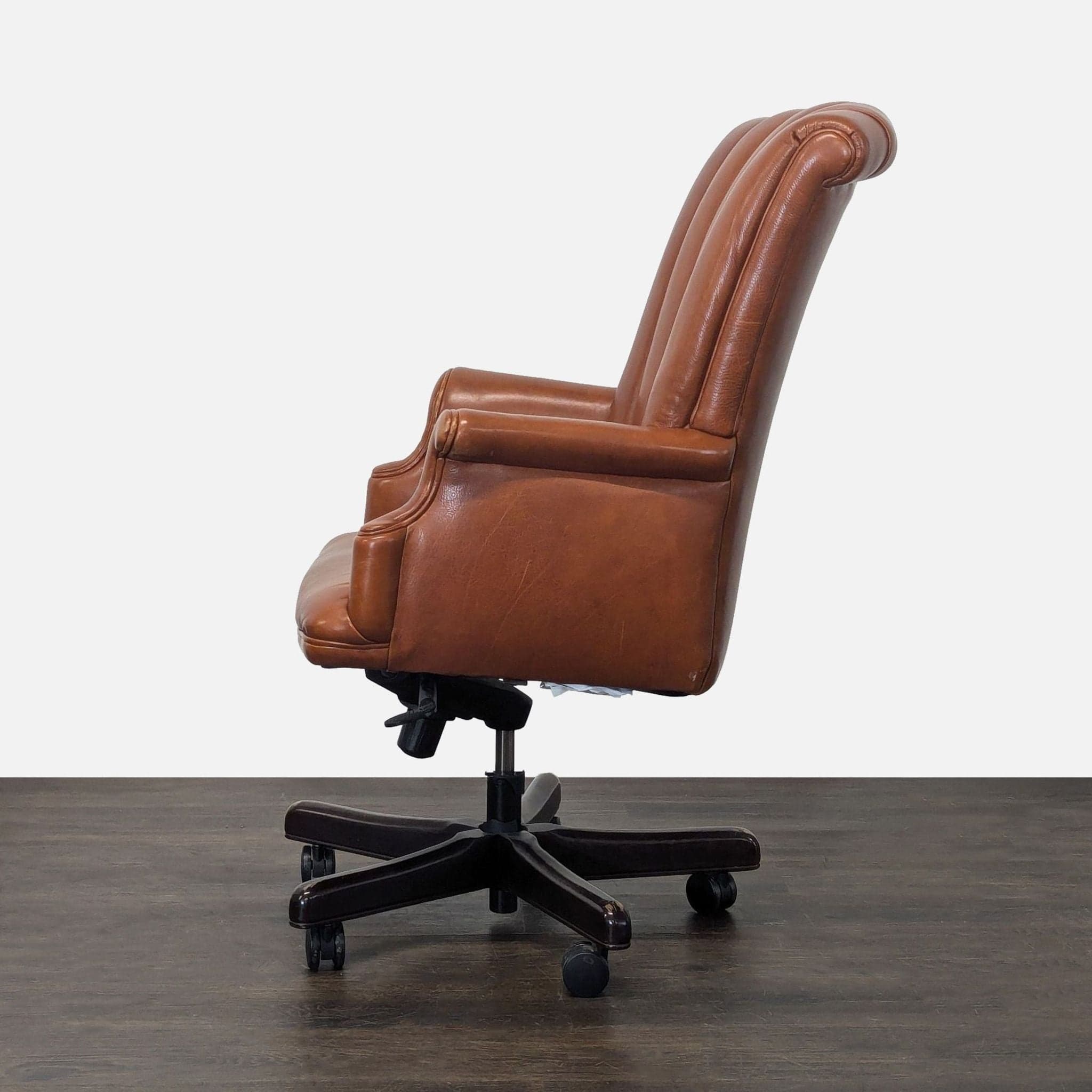 Hancock & Moore Bradford Leather Channel Back Swivel-Tilt Executive Chair - Thumbnail 3