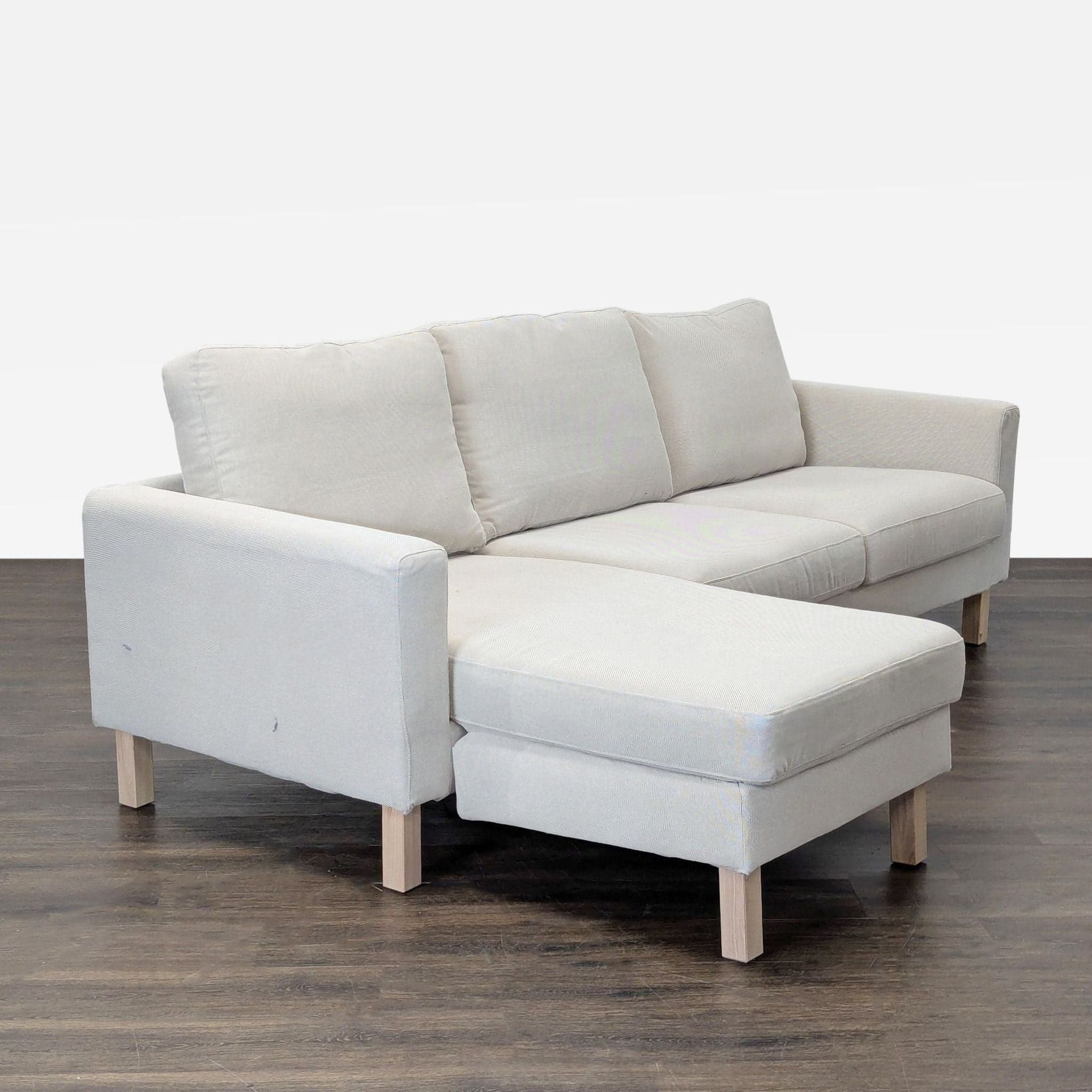 IKEA Modern SALTSJÖBADEN 3-Seater Sectional Sofa with Chaise Lounge - Thumbnail 2