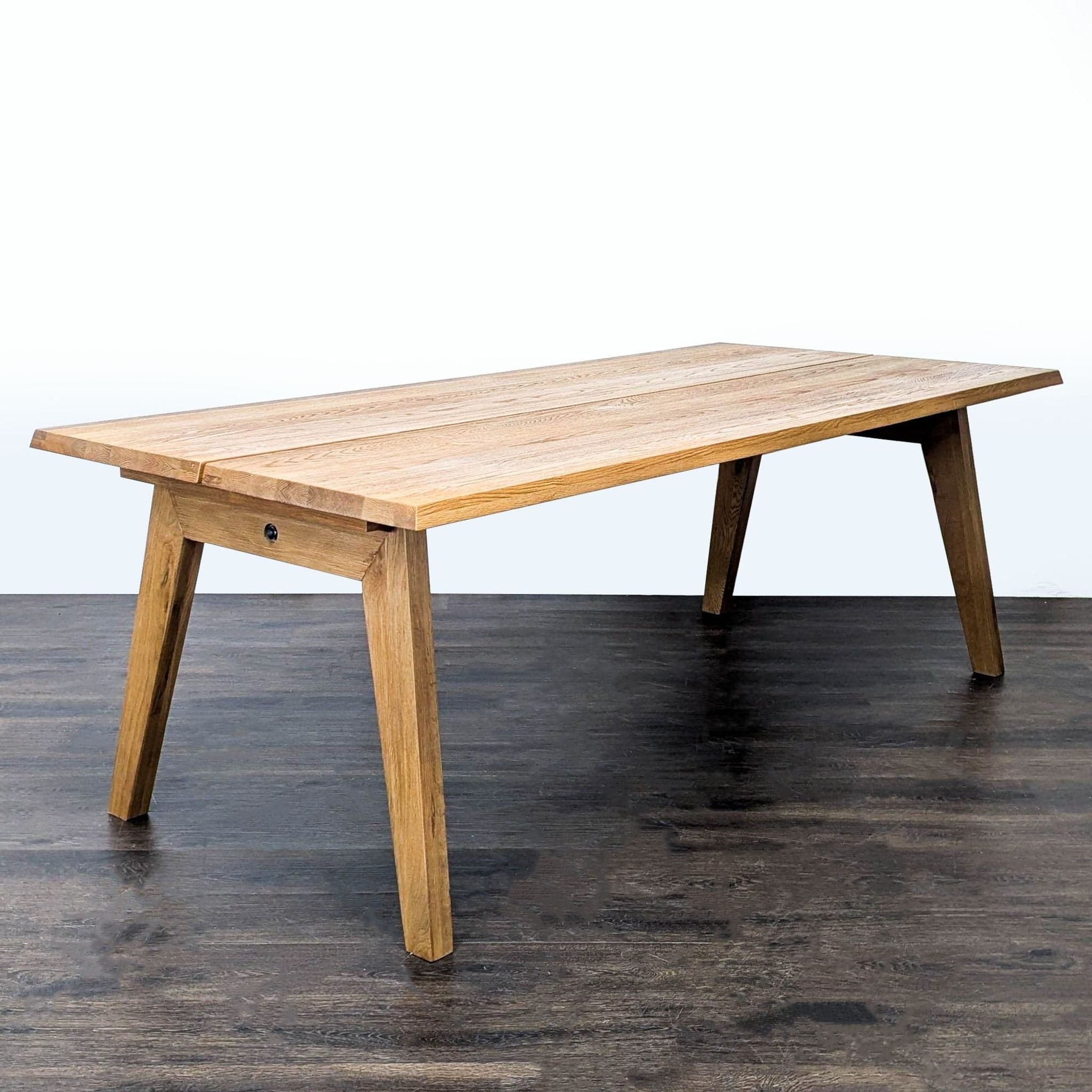 Wood Dining Table with Two Leaves - Thumbnail 3