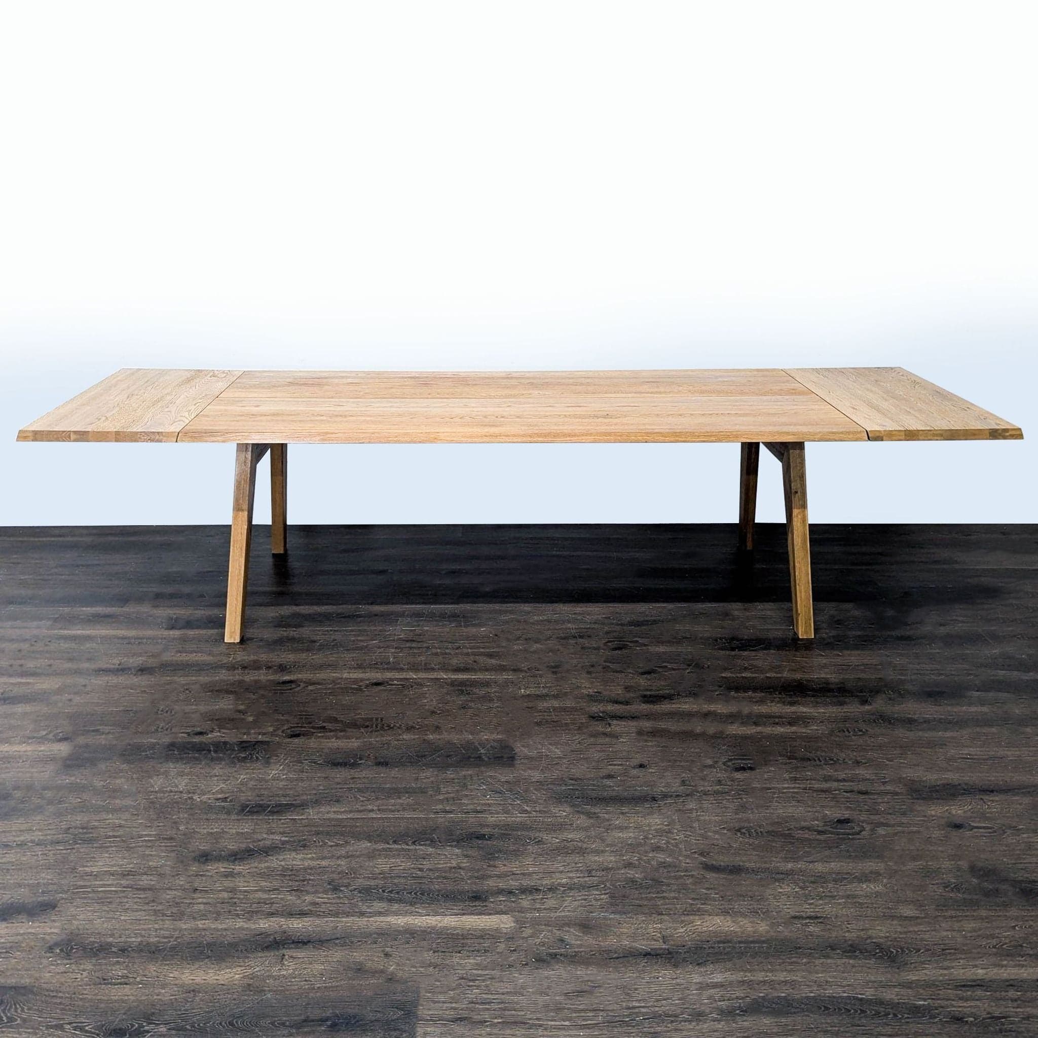 Wood Dining Table with Two Leaves - Thumbnail 2