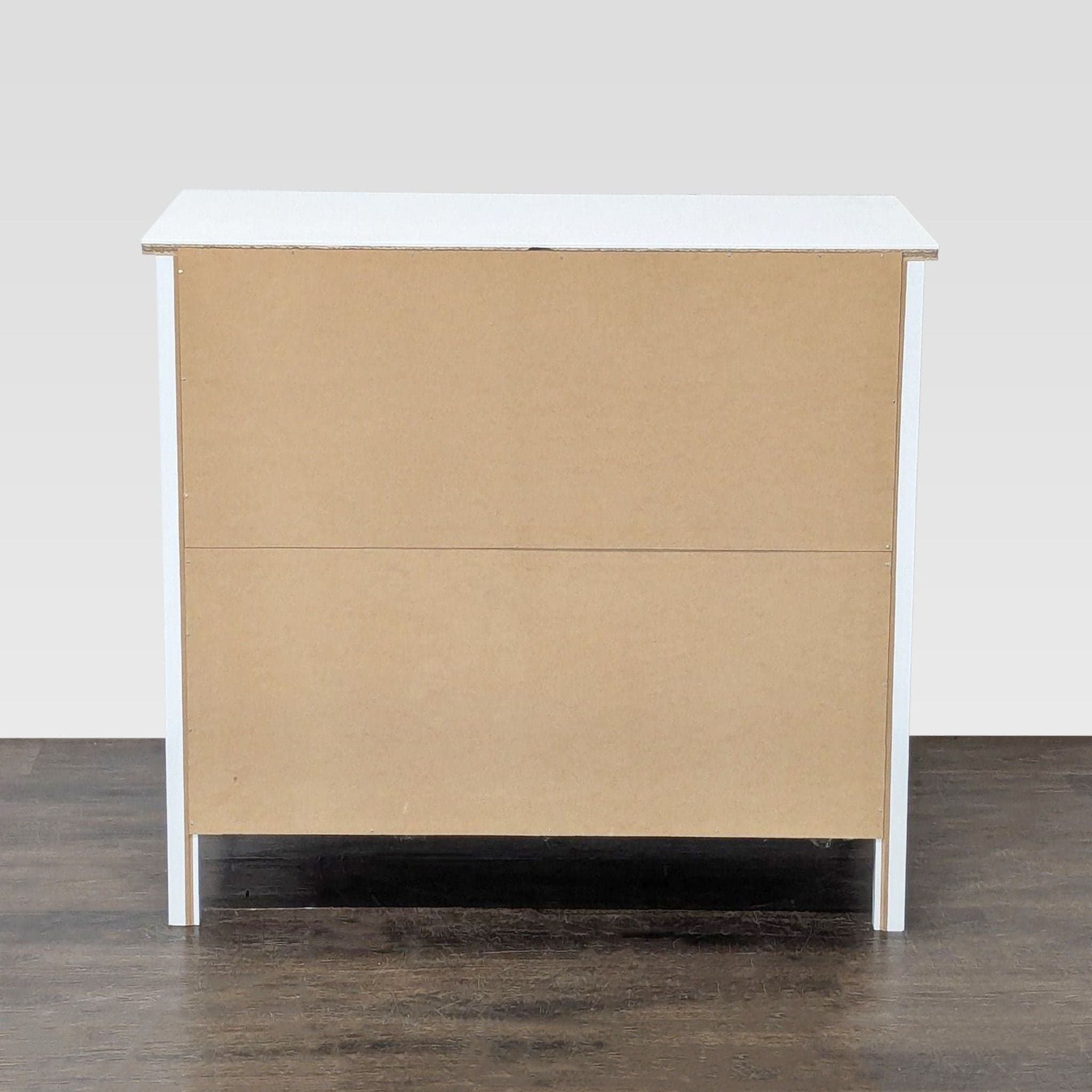 White 3-Drawer Dresser with Black Knobs - Thumbnail 4