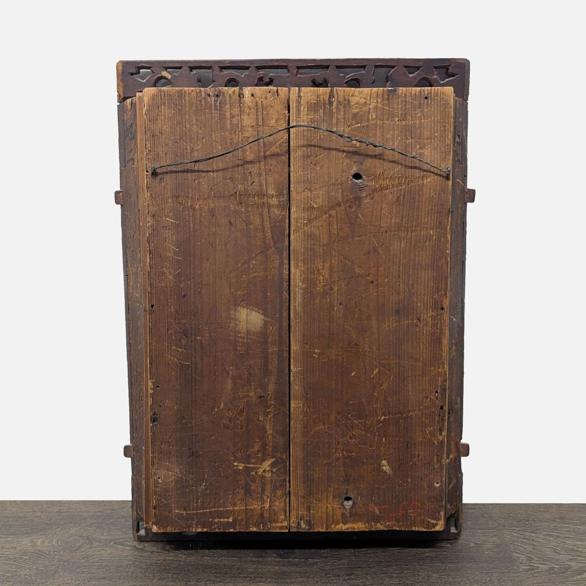 Antique Chinese Panel with Mirror - Thumbnail 7