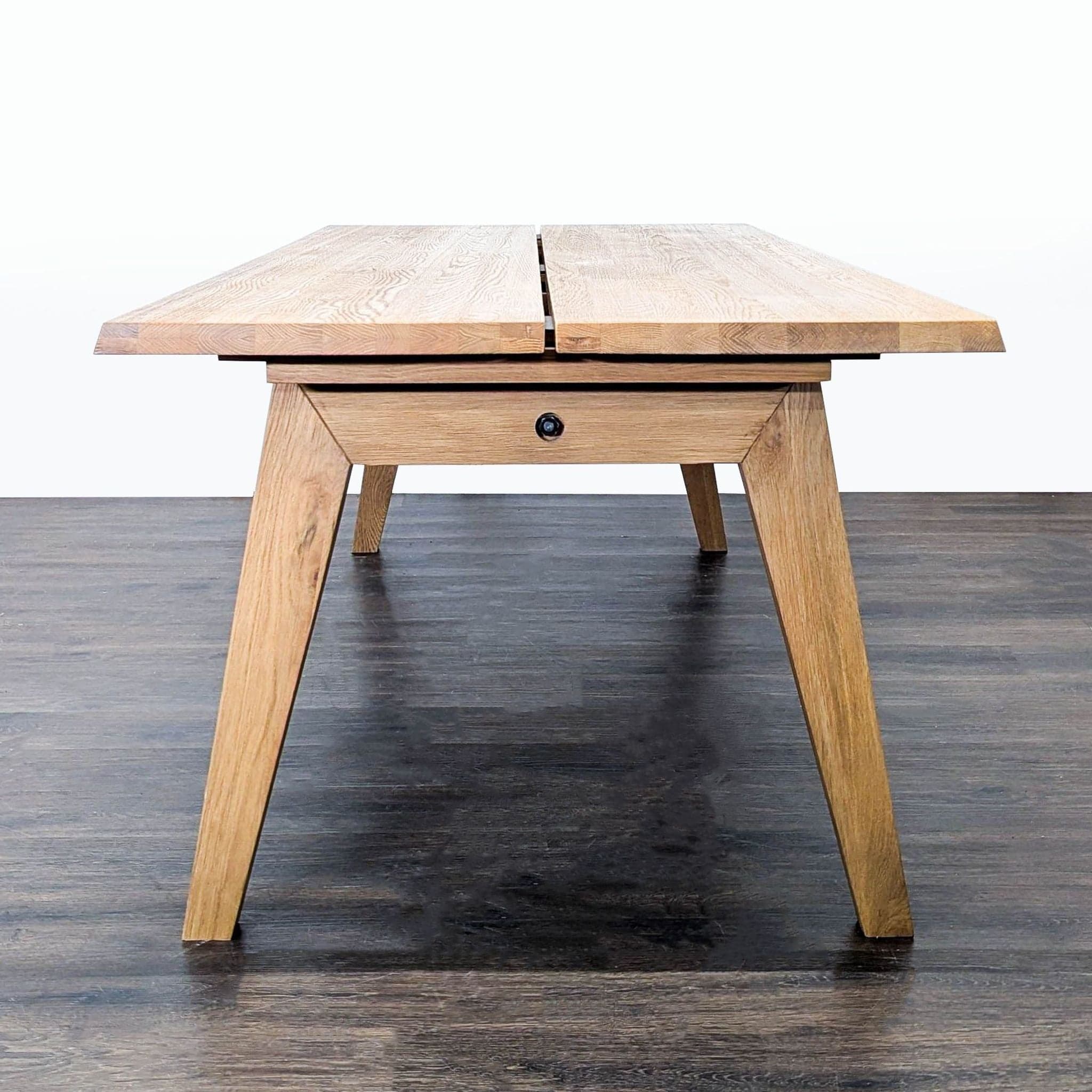 Wood Dining Table with Two Leaves - Thumbnail 4