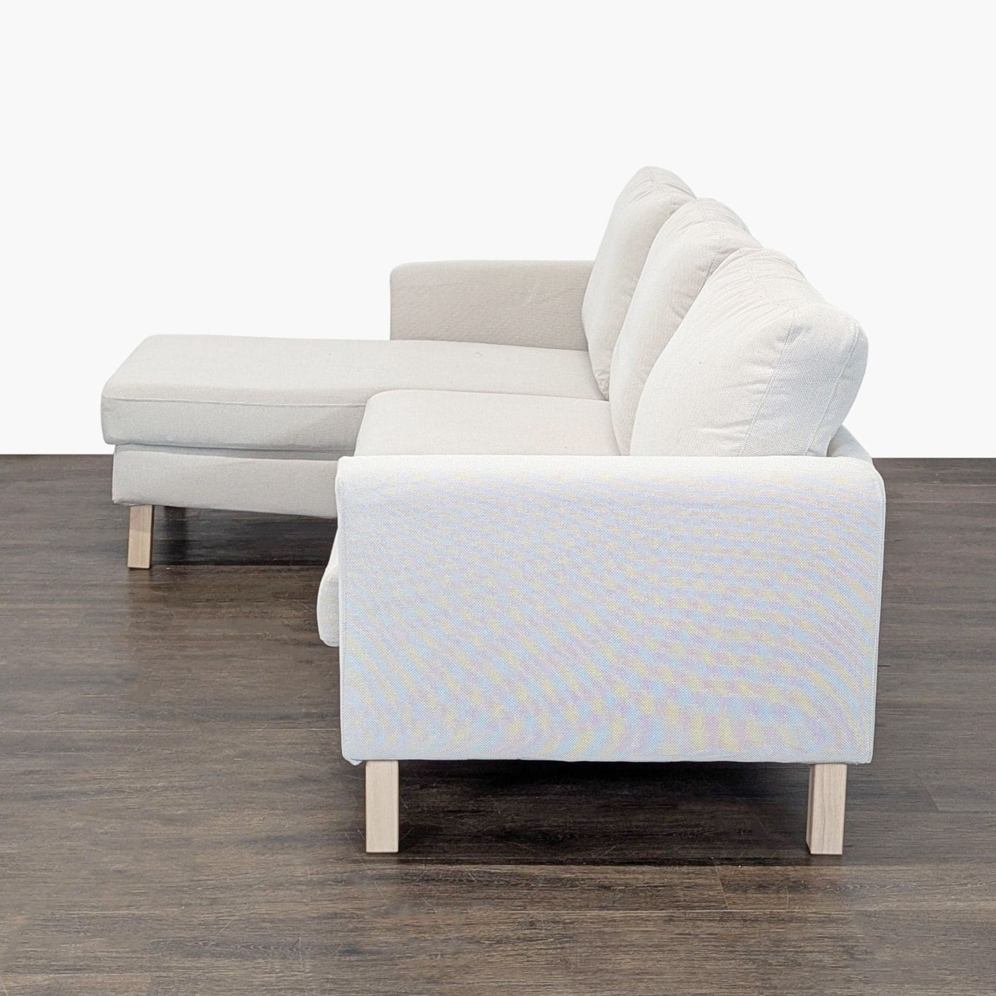 IKEA Modern SALTSJÖBADEN 3-Seater Sectional Sofa with Chaise Lounge - Thumbnail 6