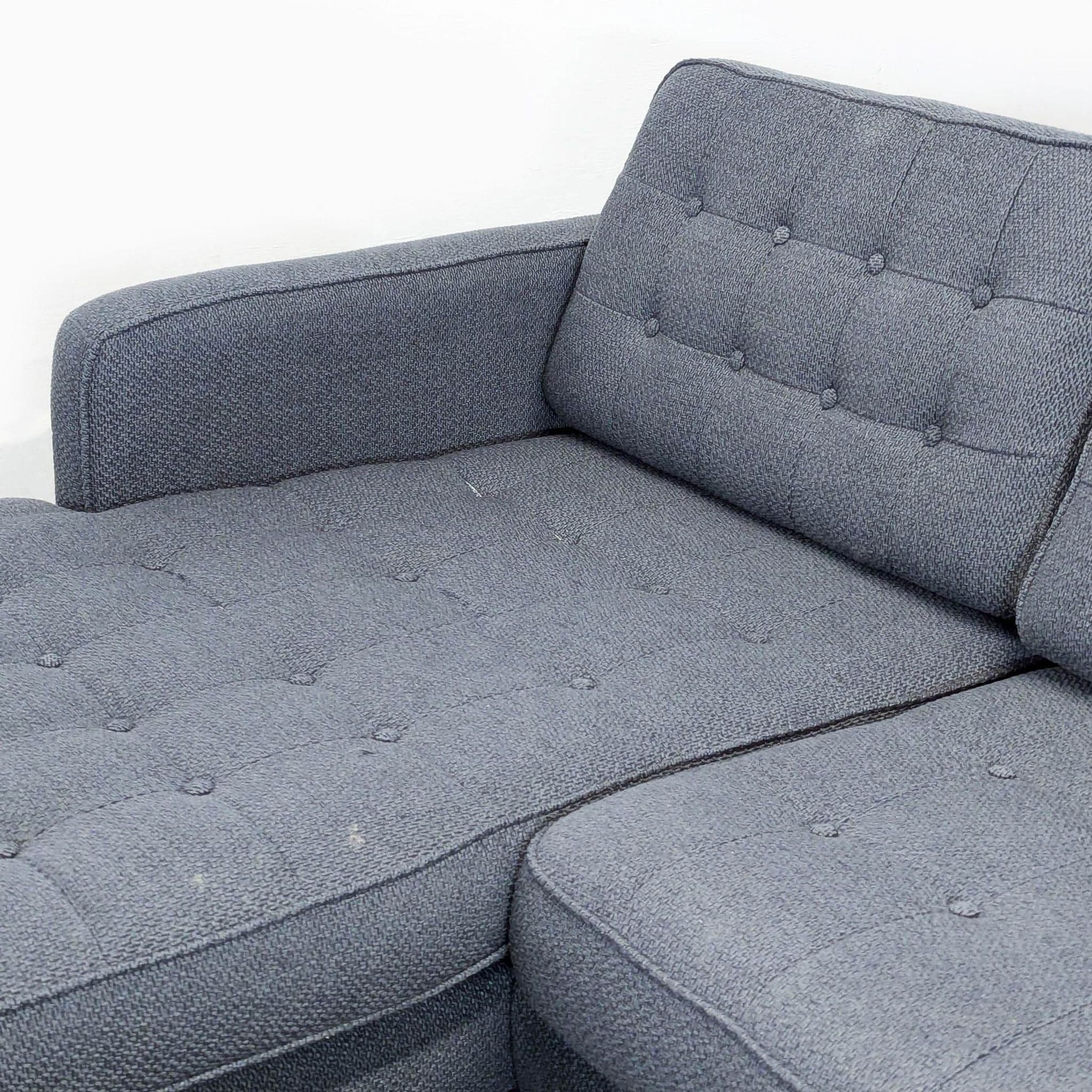 Kardiel Modern Gray Sectional Sofa with Left Chaise and Metal Legs - Thumbnail 7