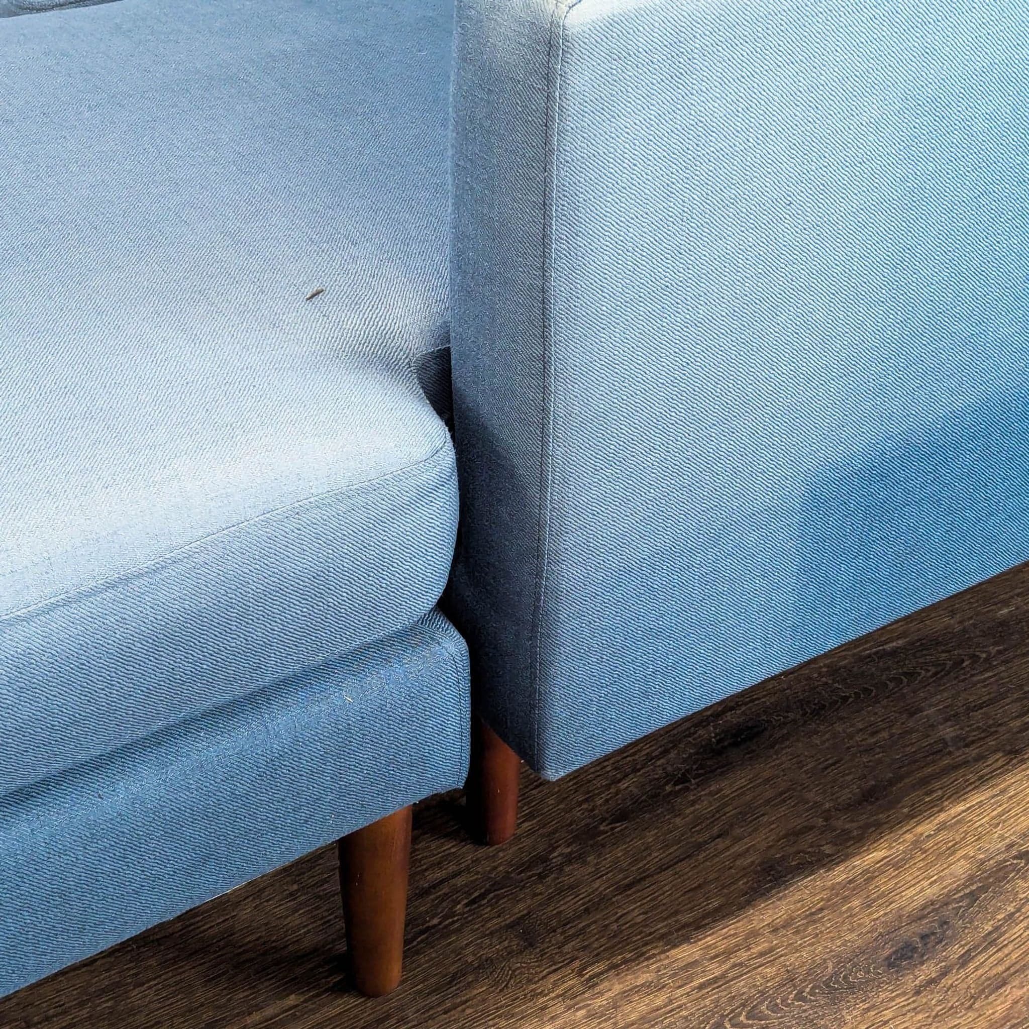 Rivet Revolve Blue Sectional Sofa with Right Chaise - Modern Design - Thumbnail 6