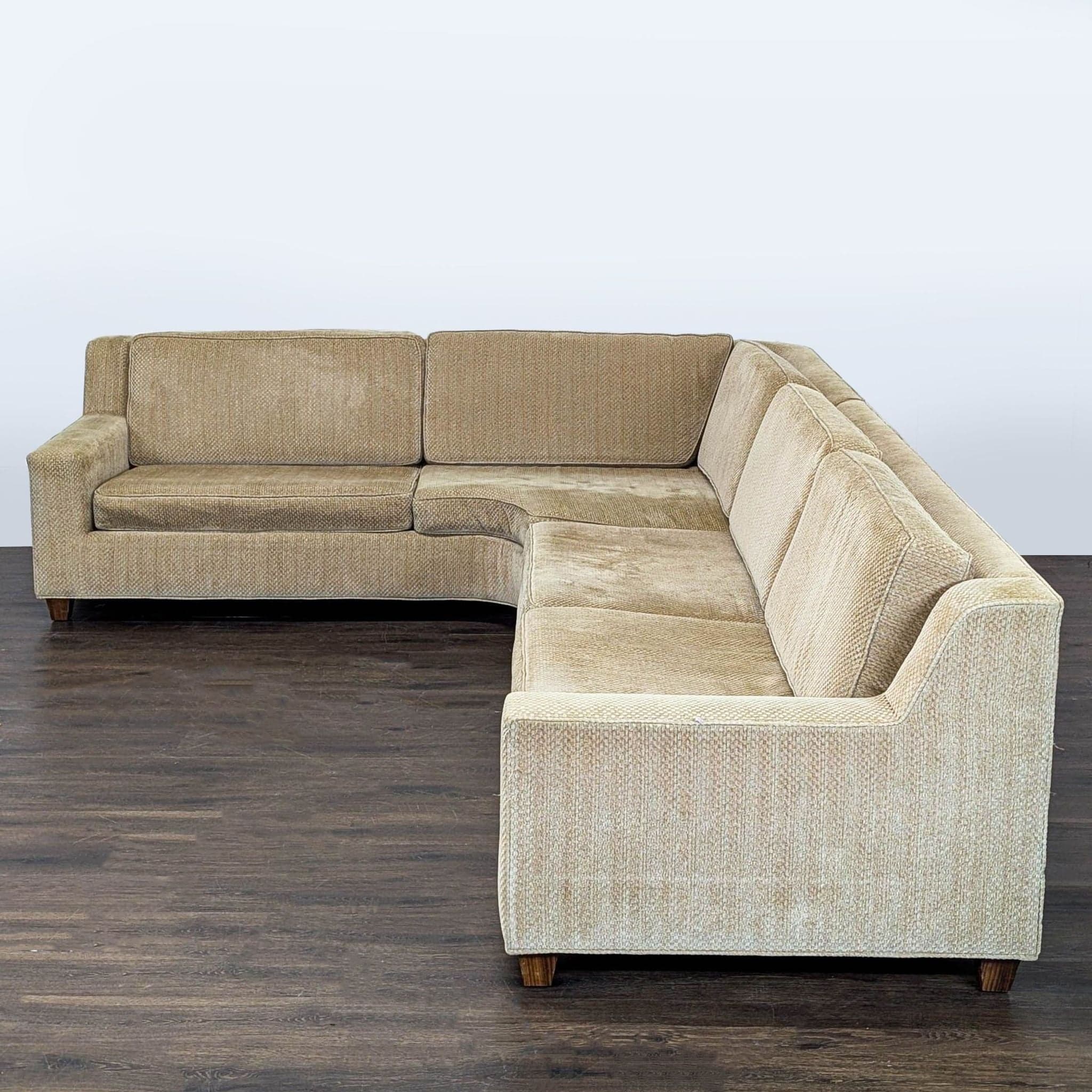 Barbara Barry Beige Sectional Sofa - Spacious and Comfortable - Thumbnail 2