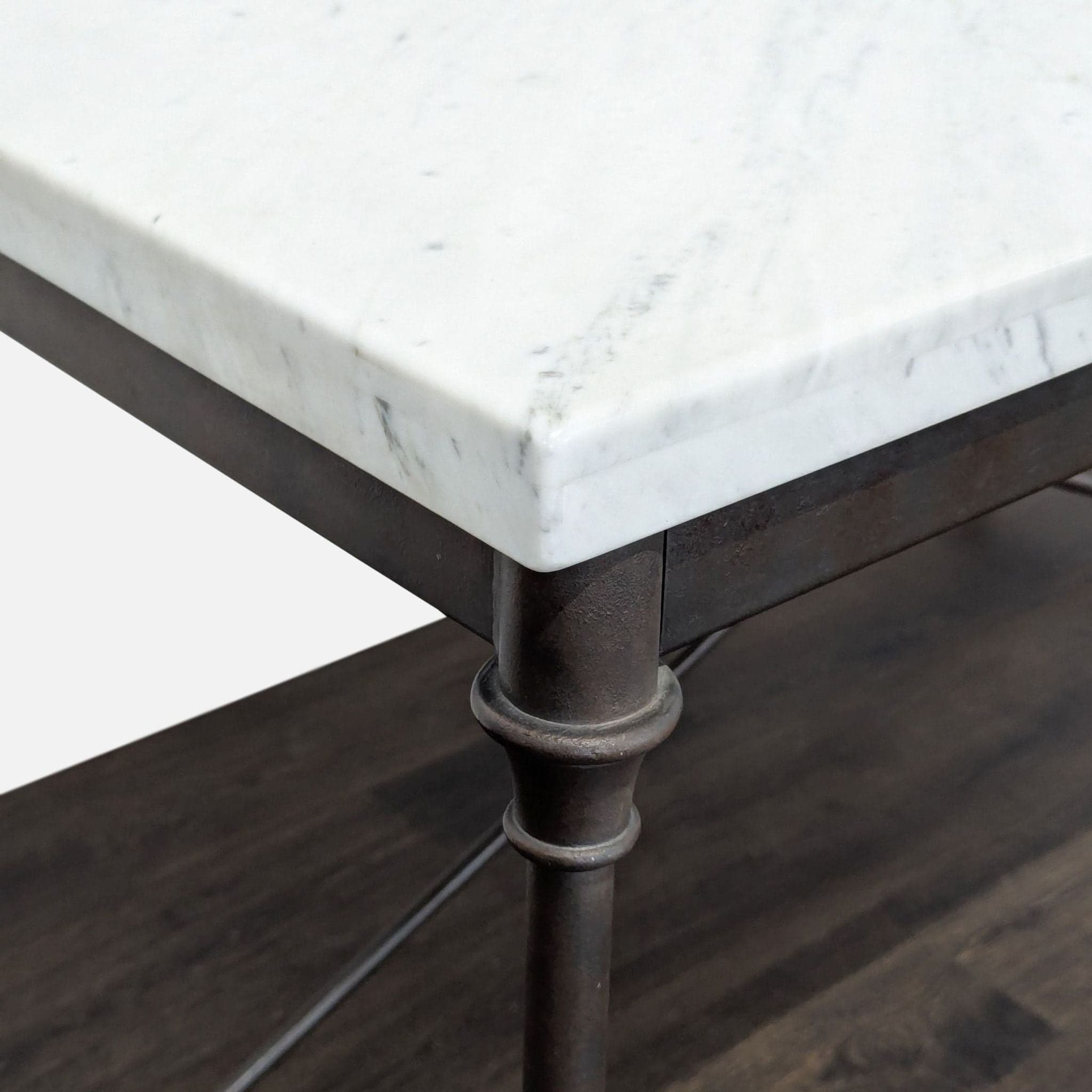 Crate and Barrel Marble Top Dining Set with 4 Chairs - Thumbnail 6