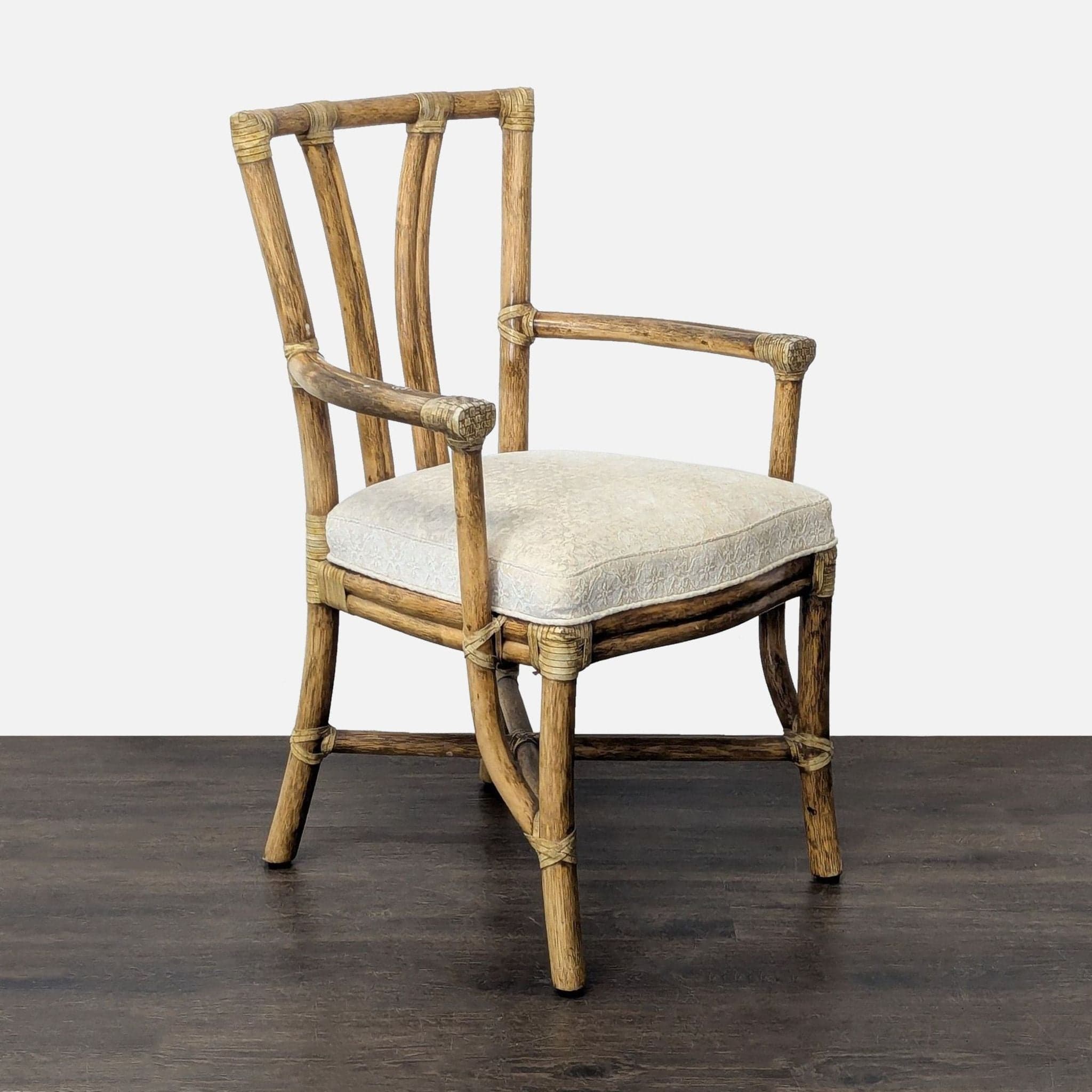 Set of Ten McGuire Bamboo Dining Chairs - Thumbnail 10