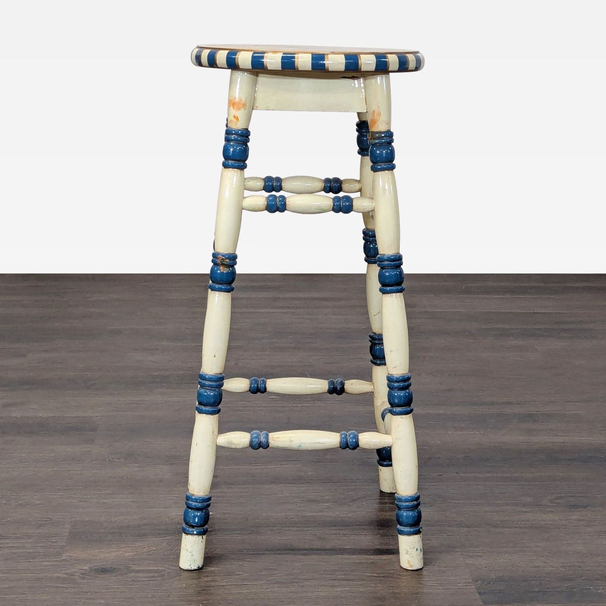 Hand Painted Stool - Thumbnail 4
