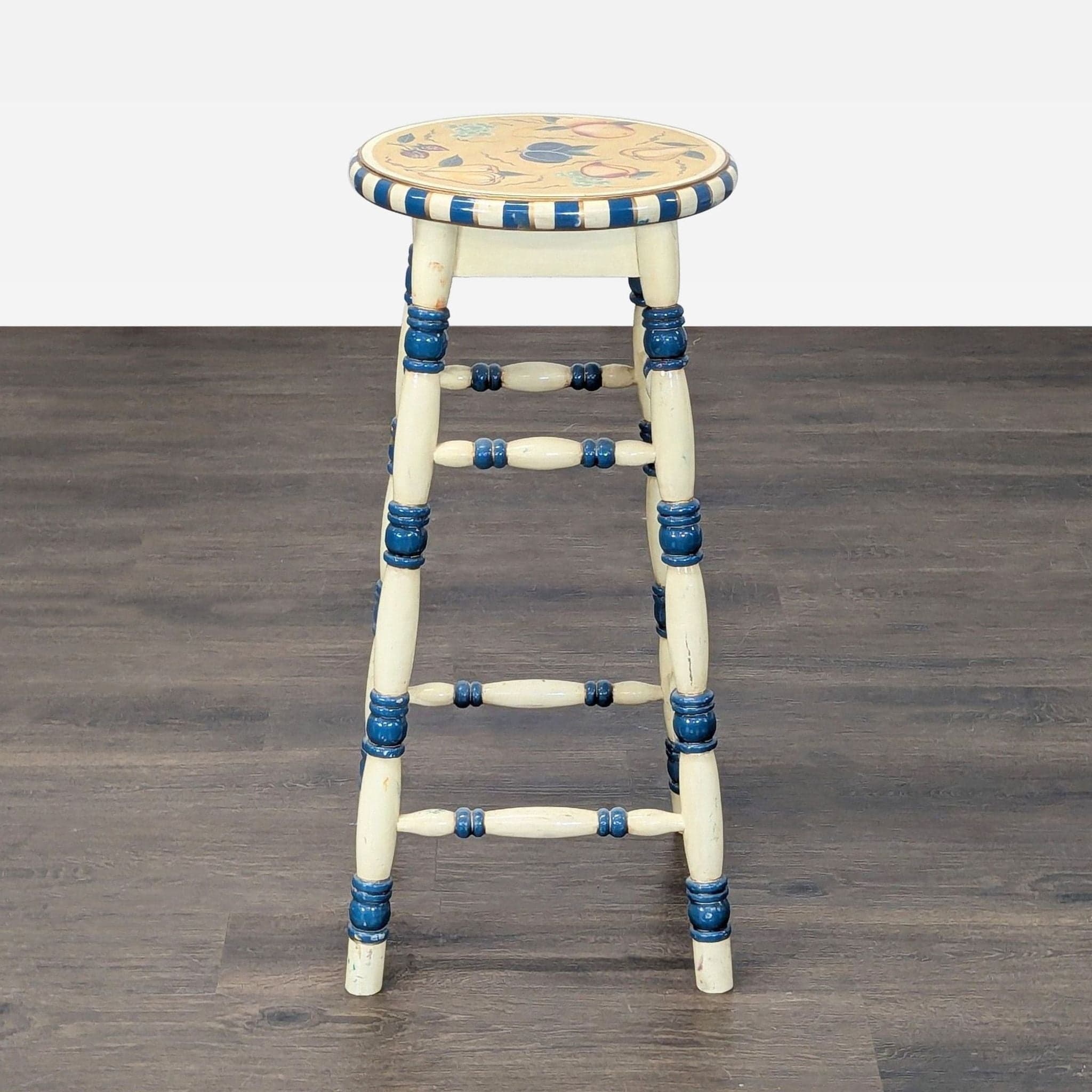 Hand Painted Stool - Thumbnail 3