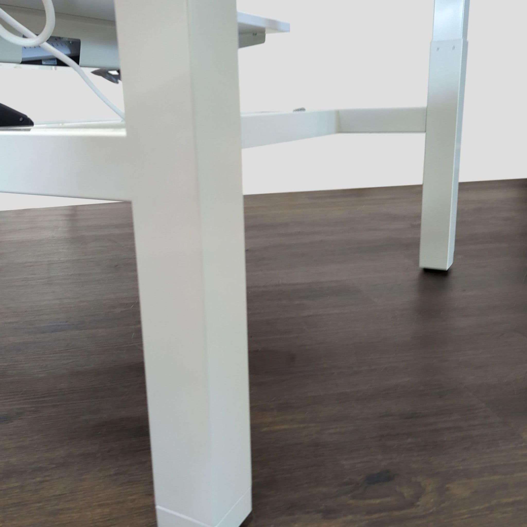 Poppin White Electric Adjustable Height Double Desk - Thumbnail 4