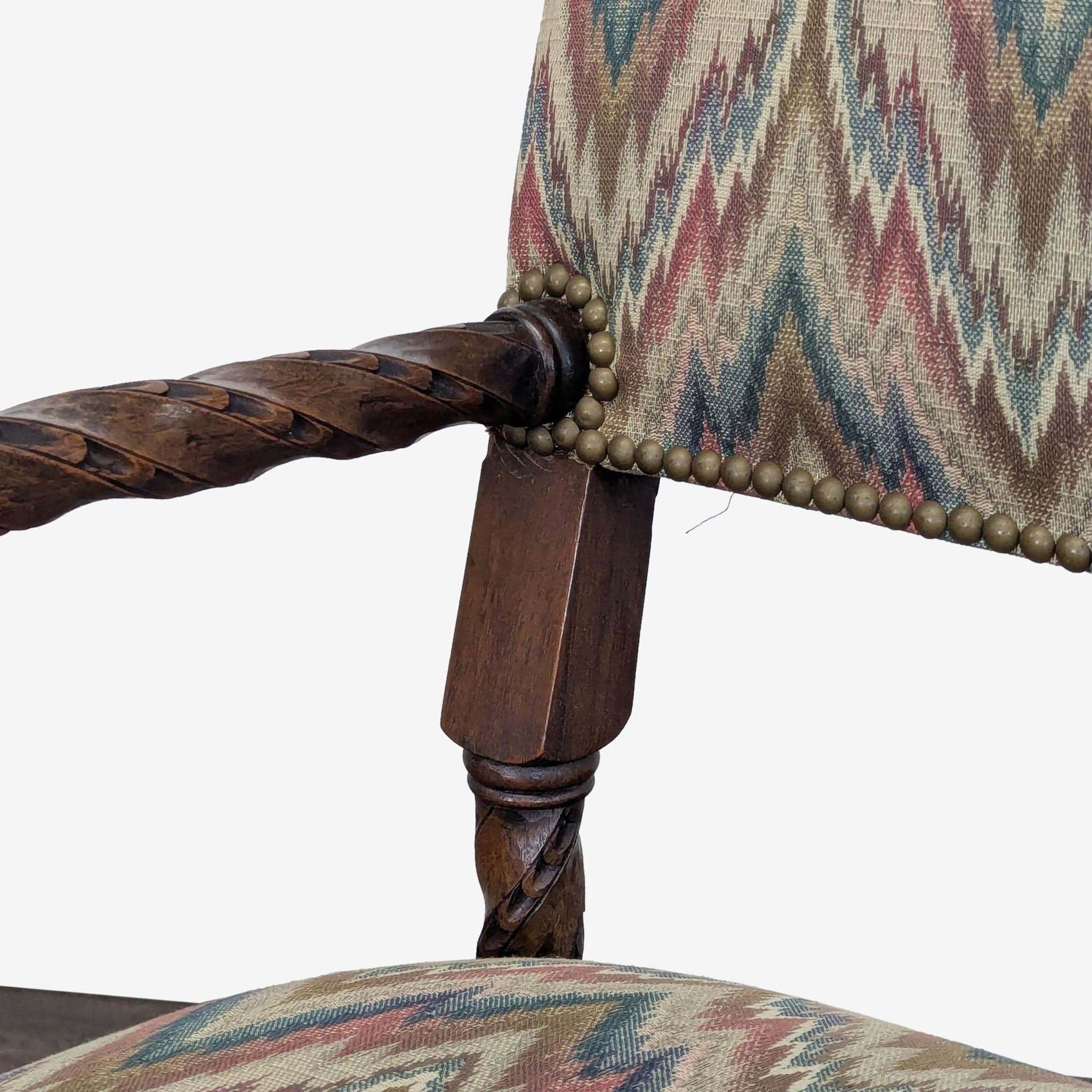 Antique Upholstered Bench - Thumbnail 2