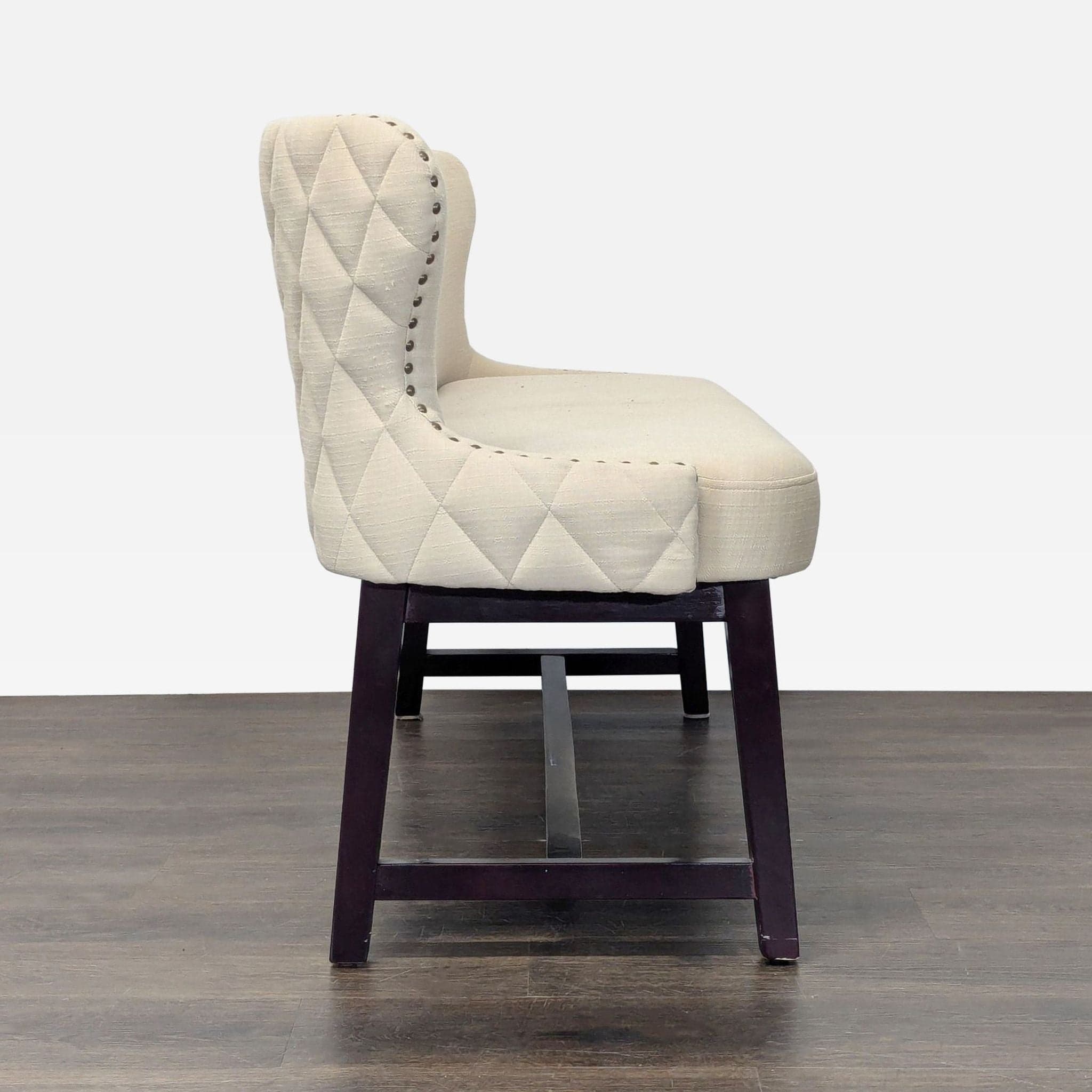 Upholstered Bench with Quilting - Thumbnail 2